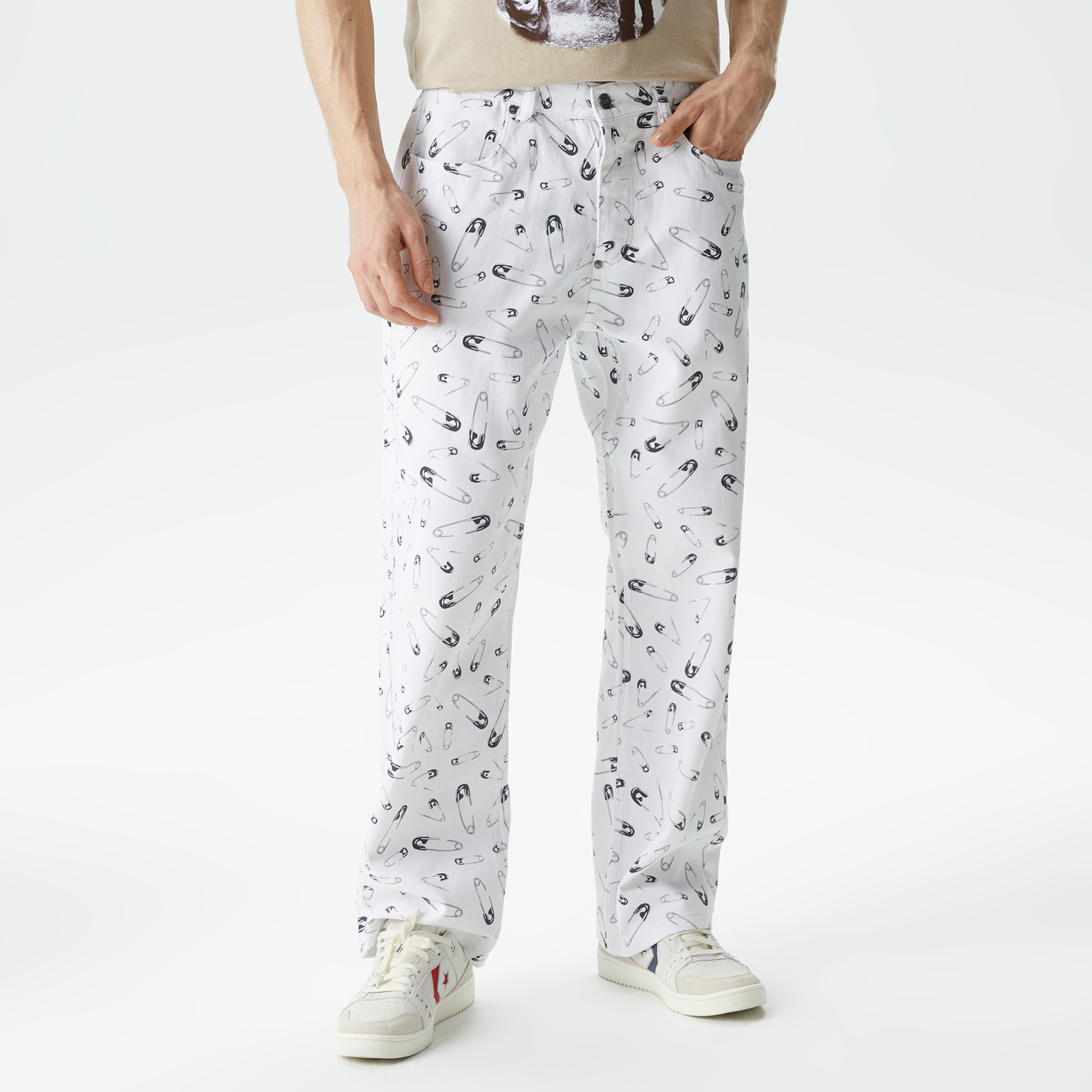 The Hundreds Mecha Bomb Erkek Beyaz Pantolon