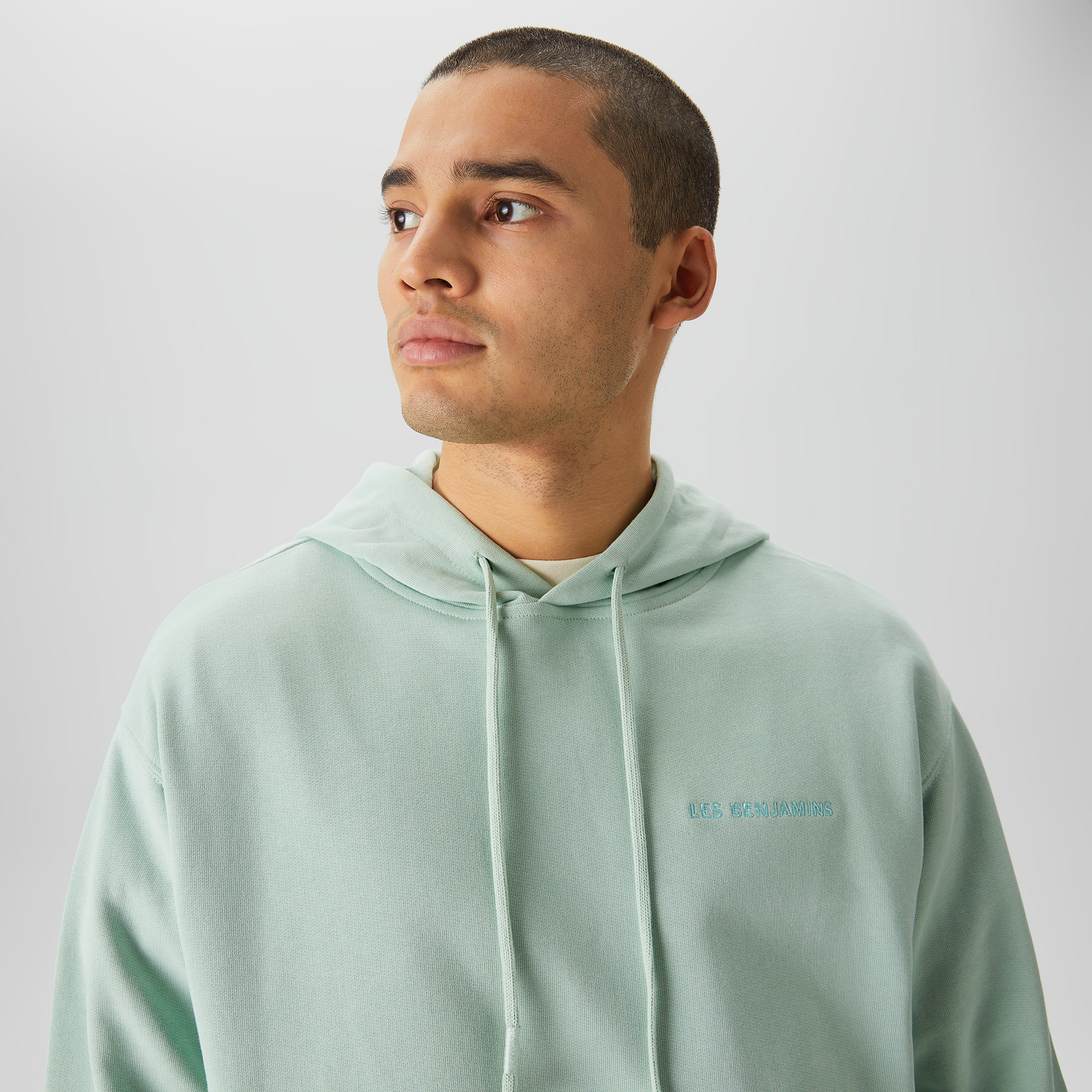 Les Benjamins Essentials Erkek Yeşil Hoodie