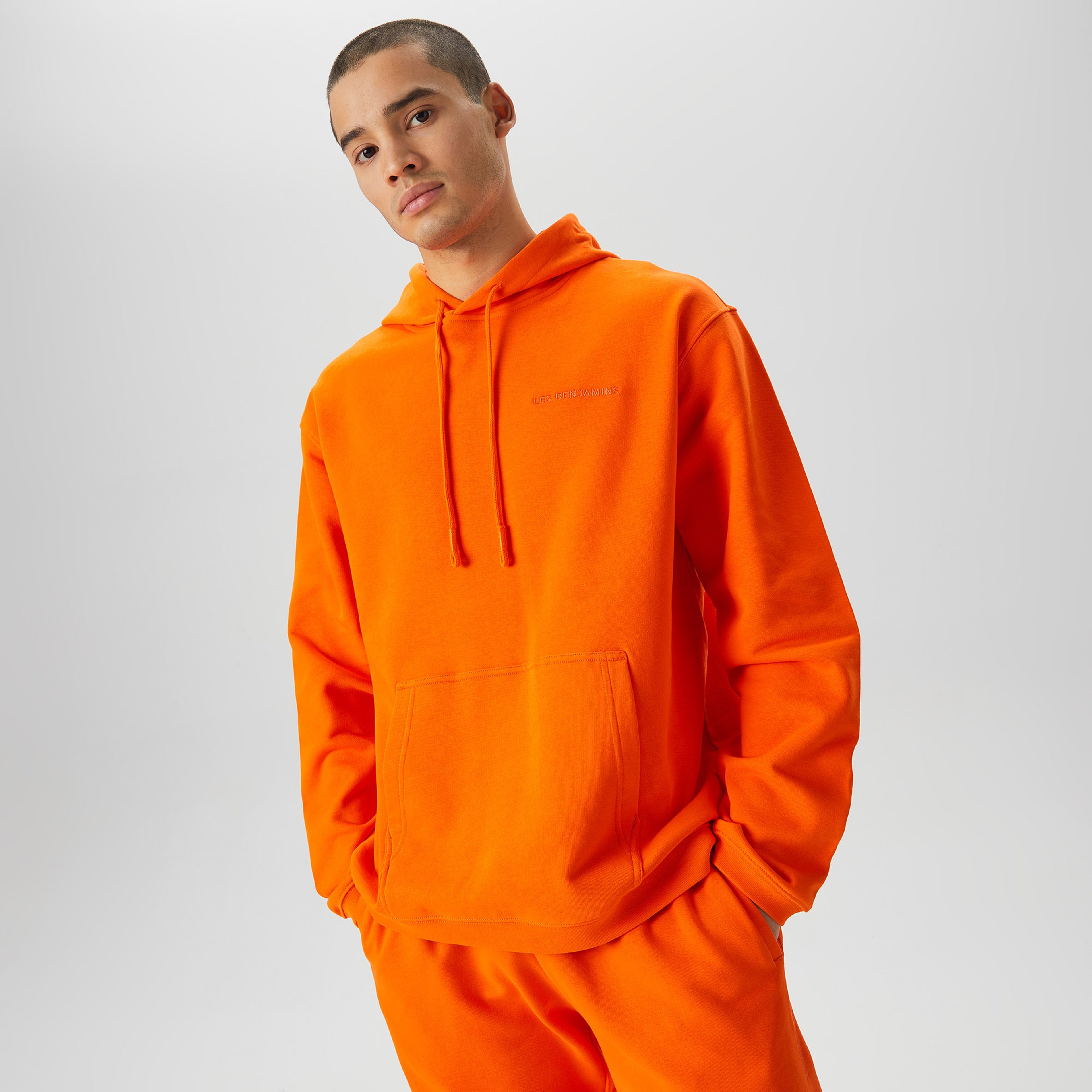 Les Benjamins Essentials Erkek Turuncu Hoodie