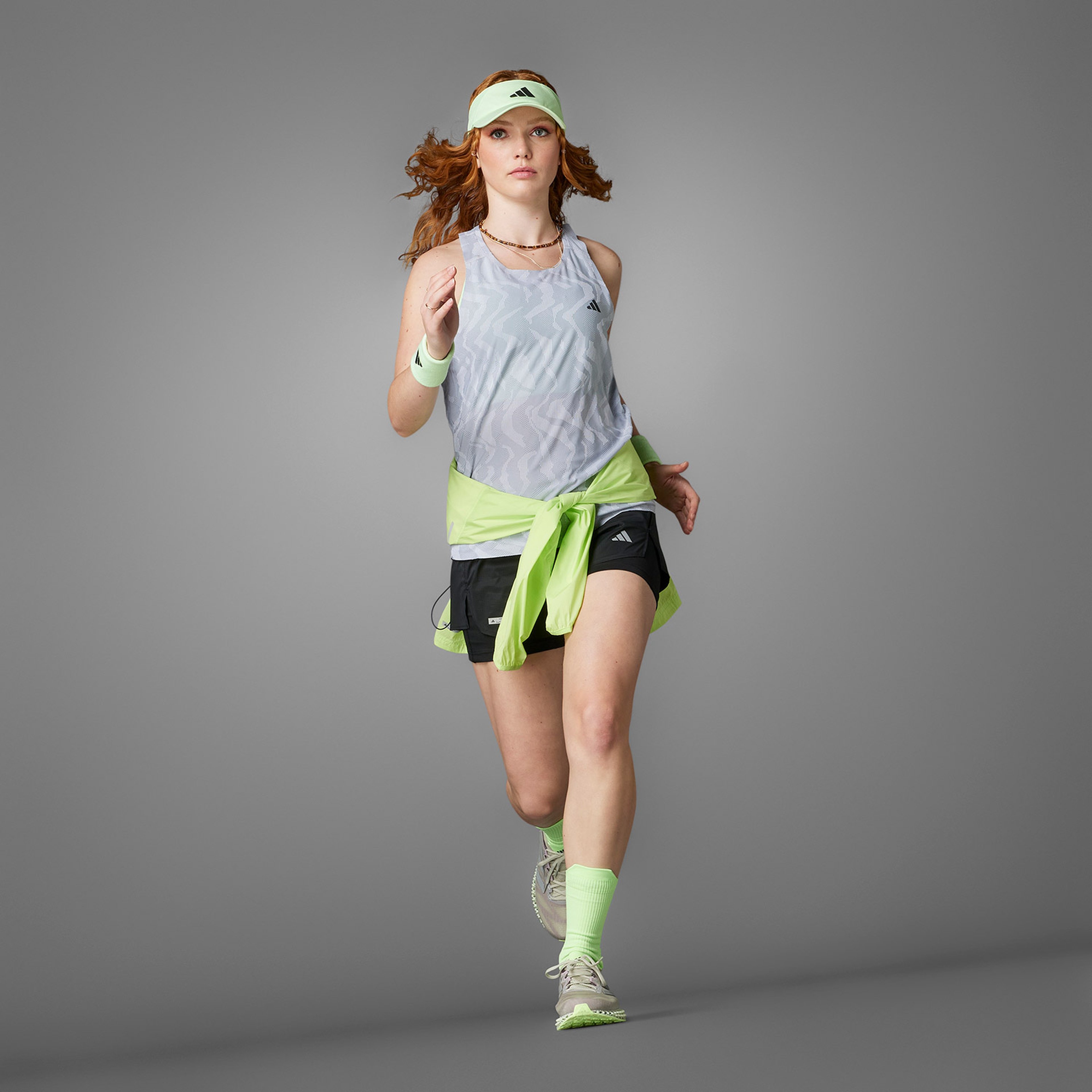 adidas Ultimate Airchill Engineered Running Tank Kadın Gri T-Shirt