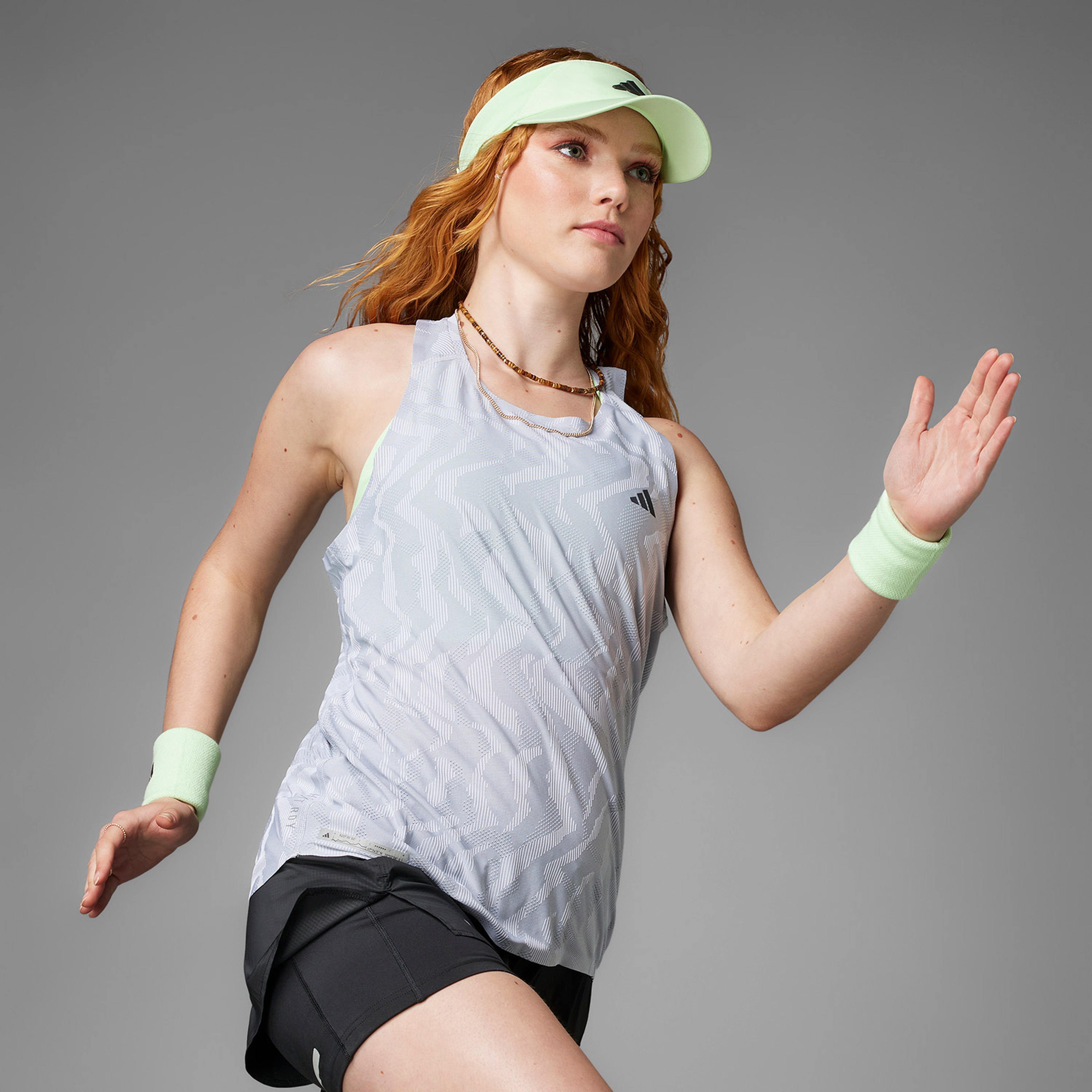 adidas Ultimate Airchill Engineered Running Tank Kadın Gri T-Shirt