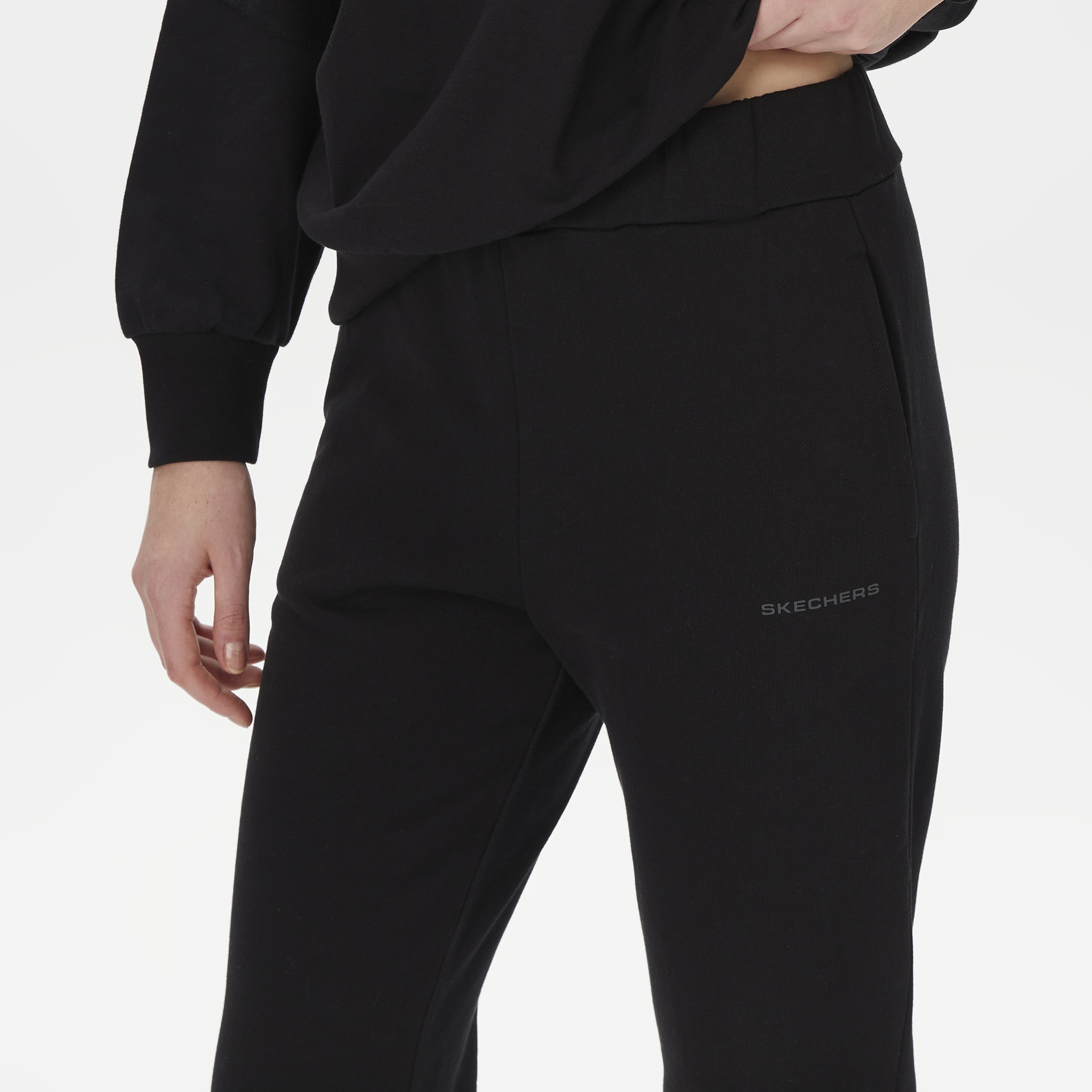 Skechers New Basics Basics Elastic Cuff Kadın Siyah Eşofman Altı