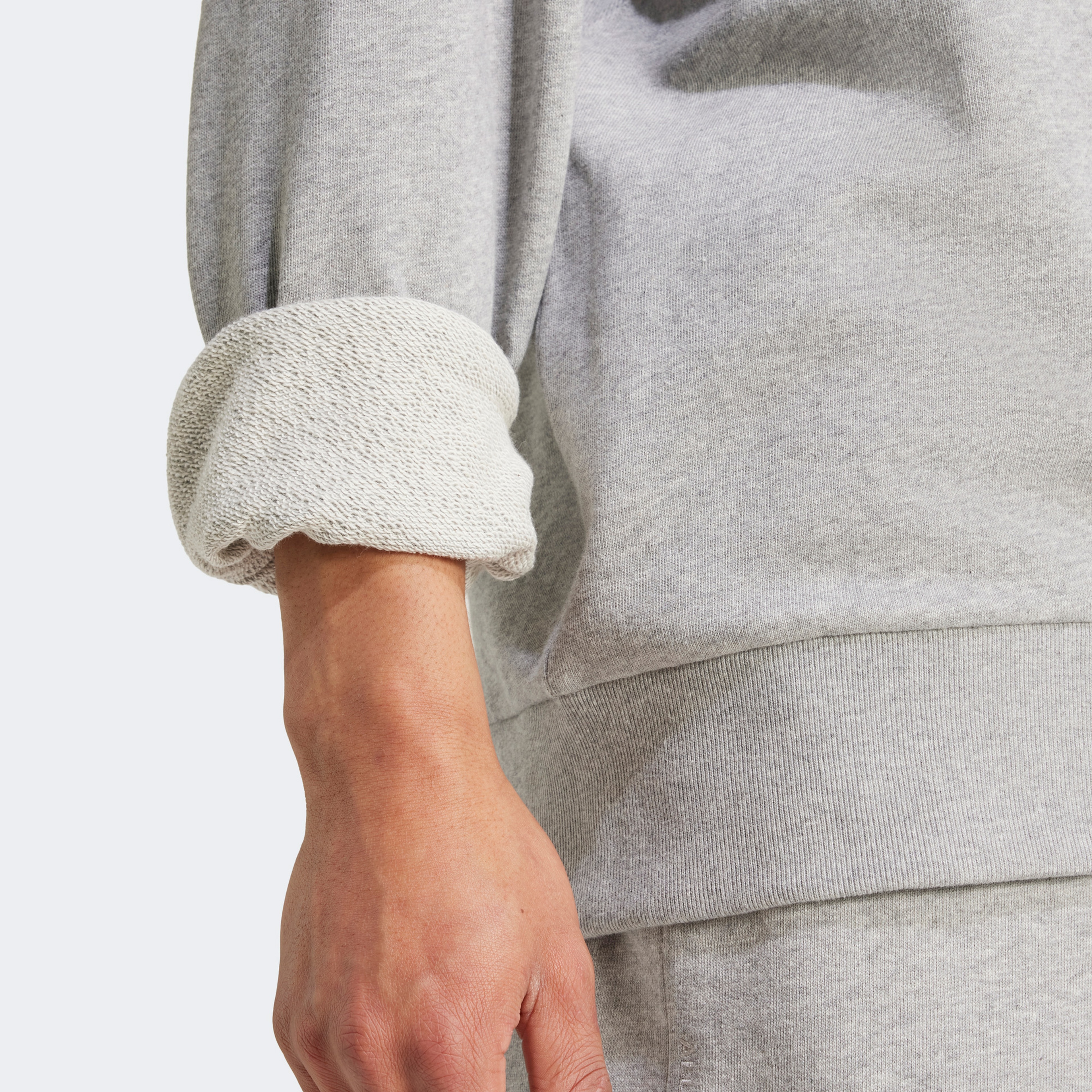 adidas All Szn French Terry Crew Erkek Gri Sweatshirt