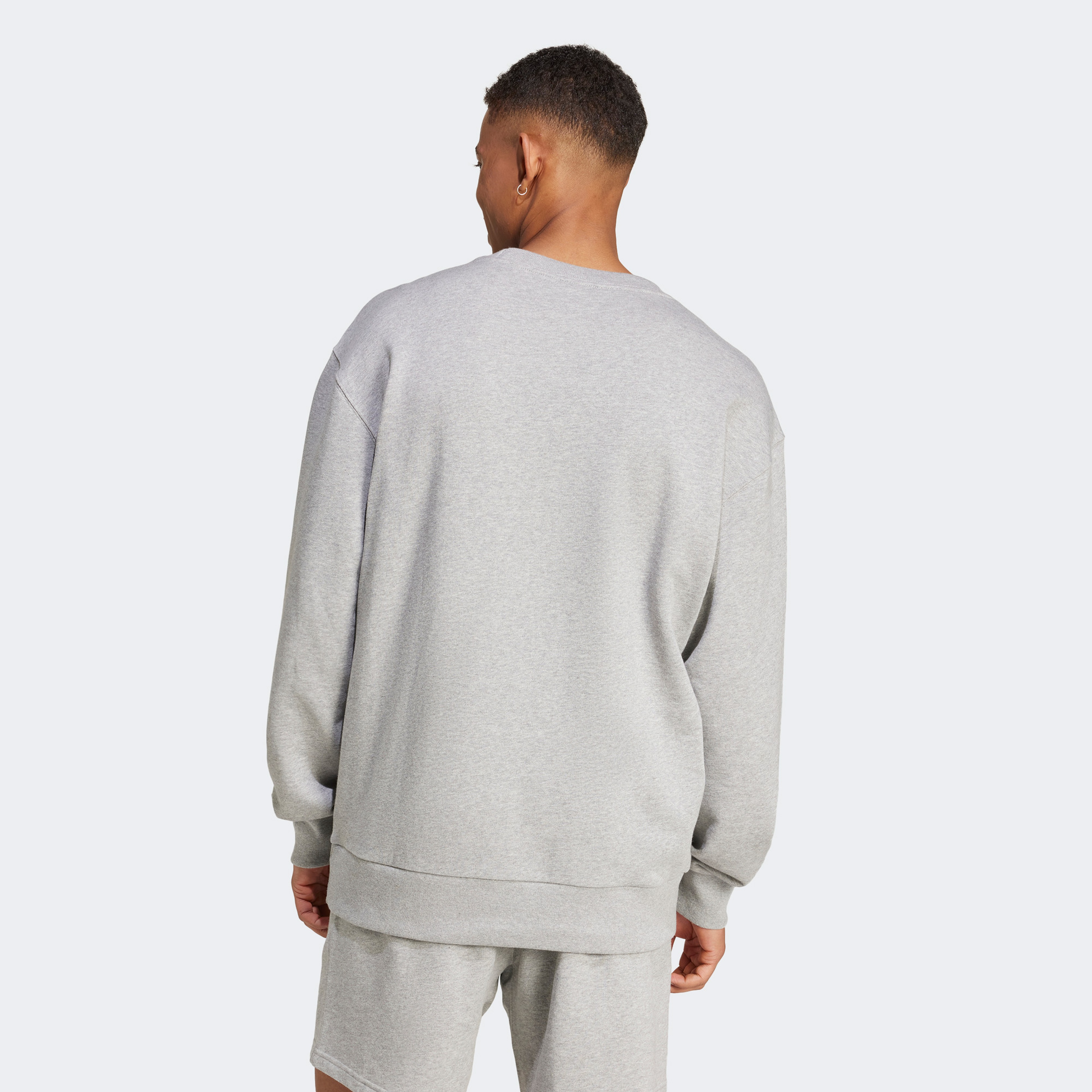 adidas All Szn French Terry Crew Erkek Gri Sweatshirt