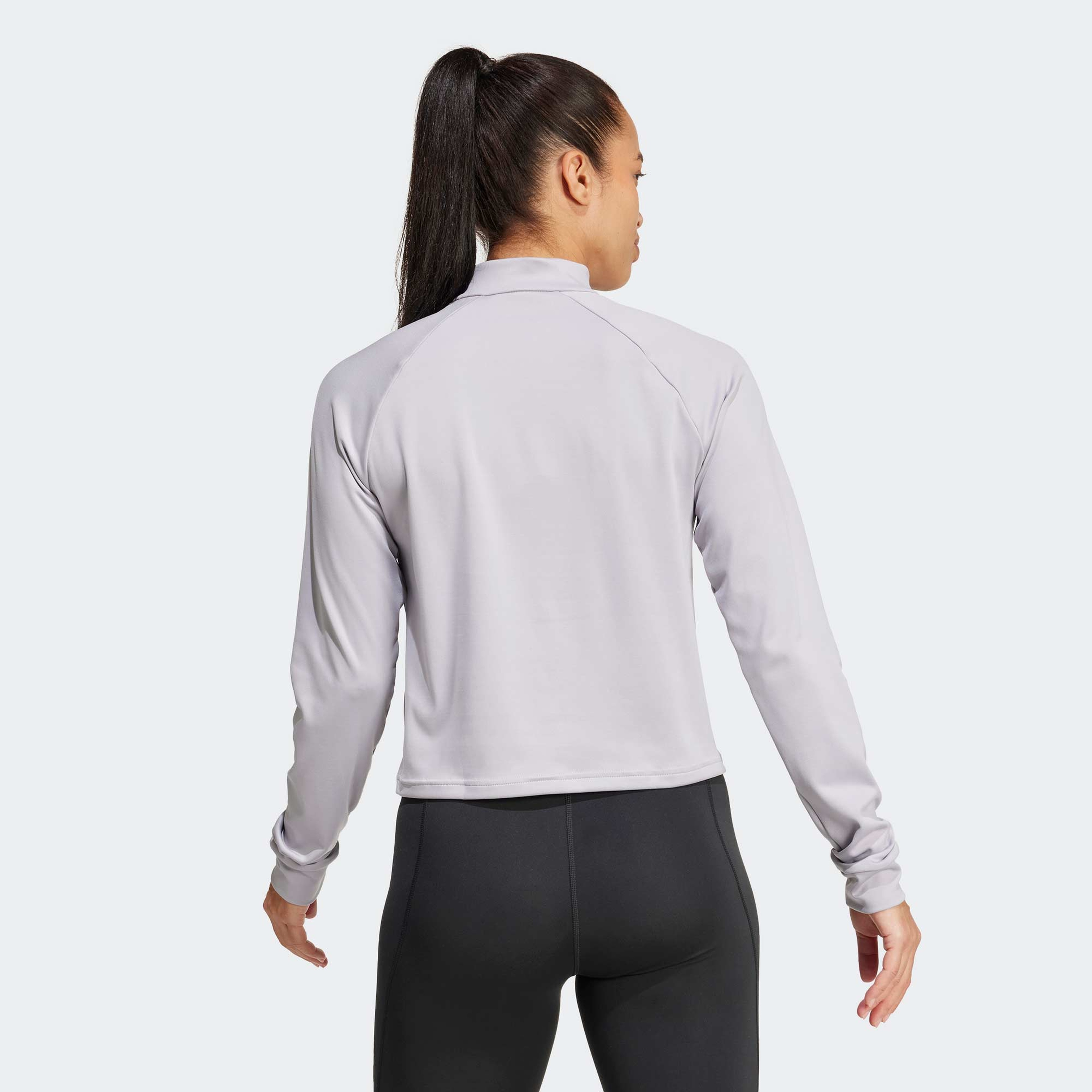 adidas Train Essentials Minimal Branding Kadın Gri Eşofman Üstü