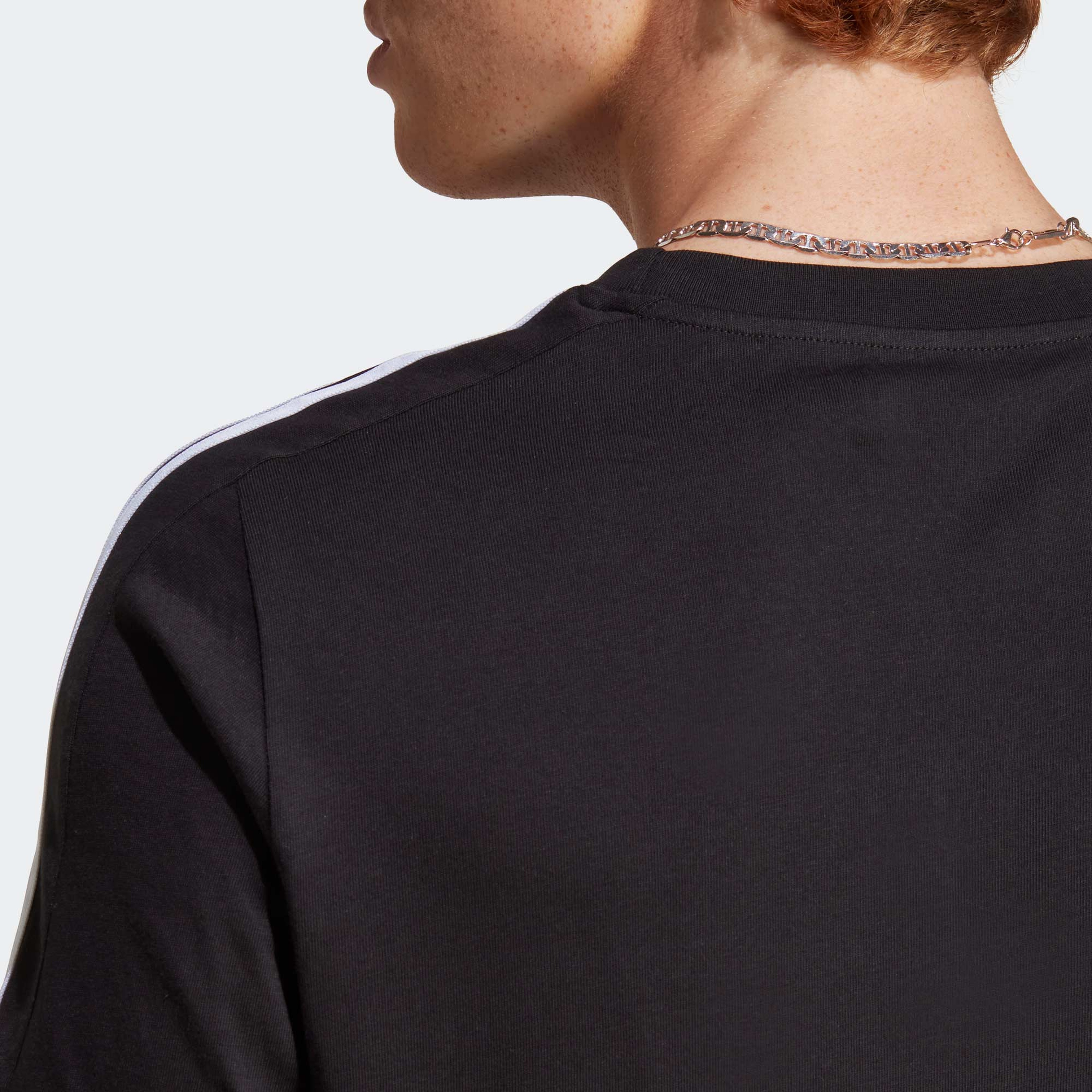 adidas Essentials Single Jersey 3-Stripes Erkek Siyah T-Shirt