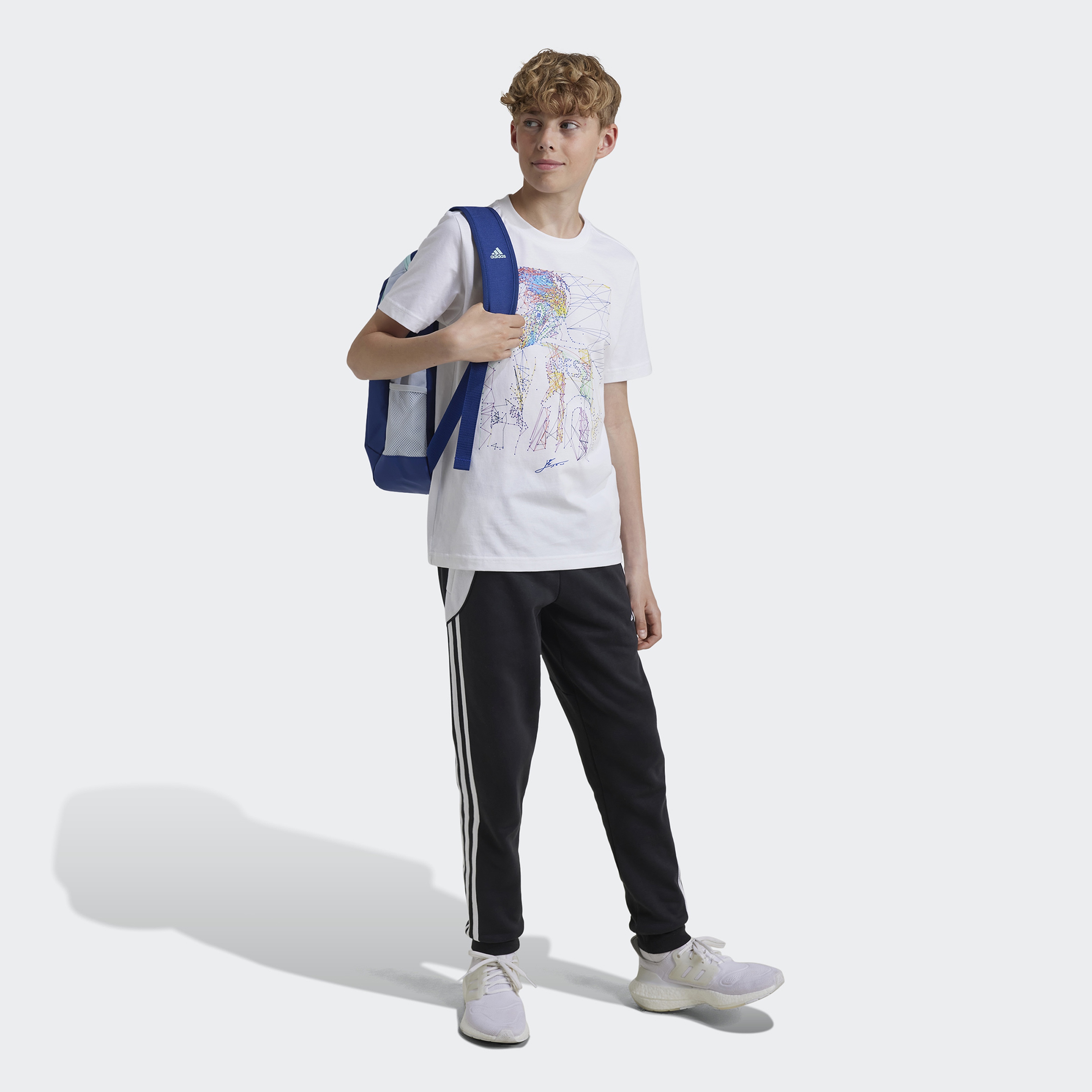 adidas Messi Football Graphic Erkek Beyaz T-Shirt