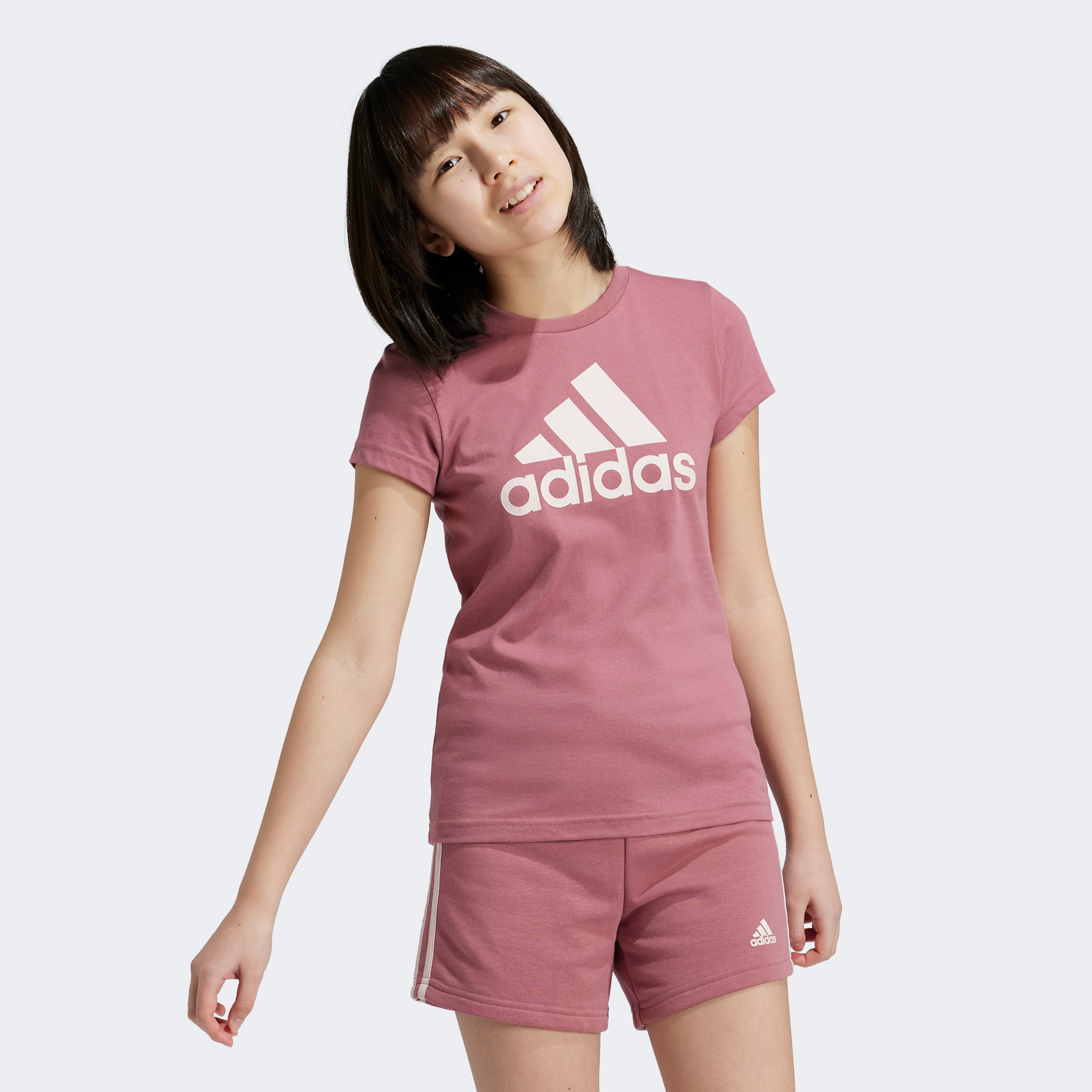 adidas Essentials Big Logo Cotton Çocuk Kırmızı T-Shirt