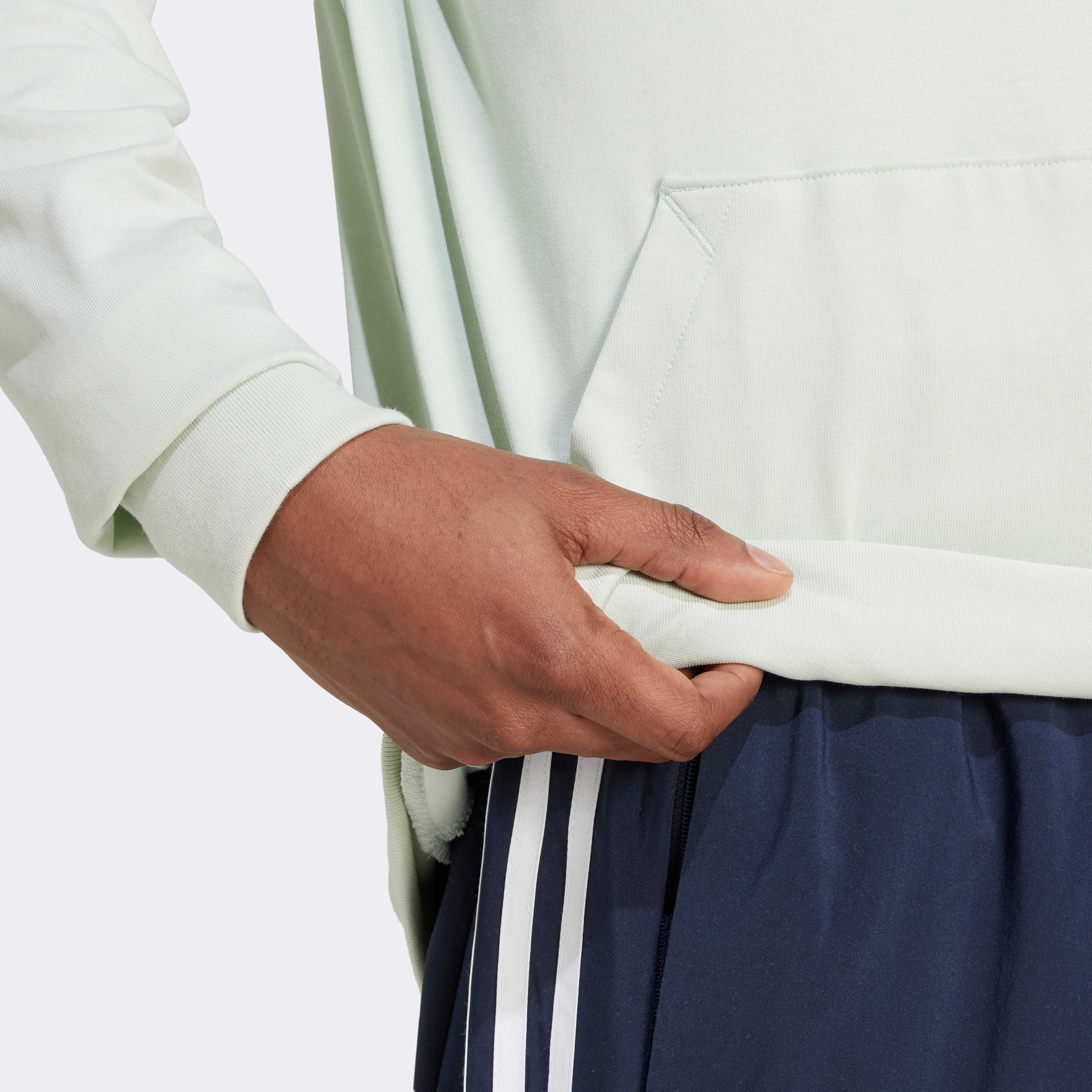 adidas Essentials Logo Erkek Yeşil Hoodie