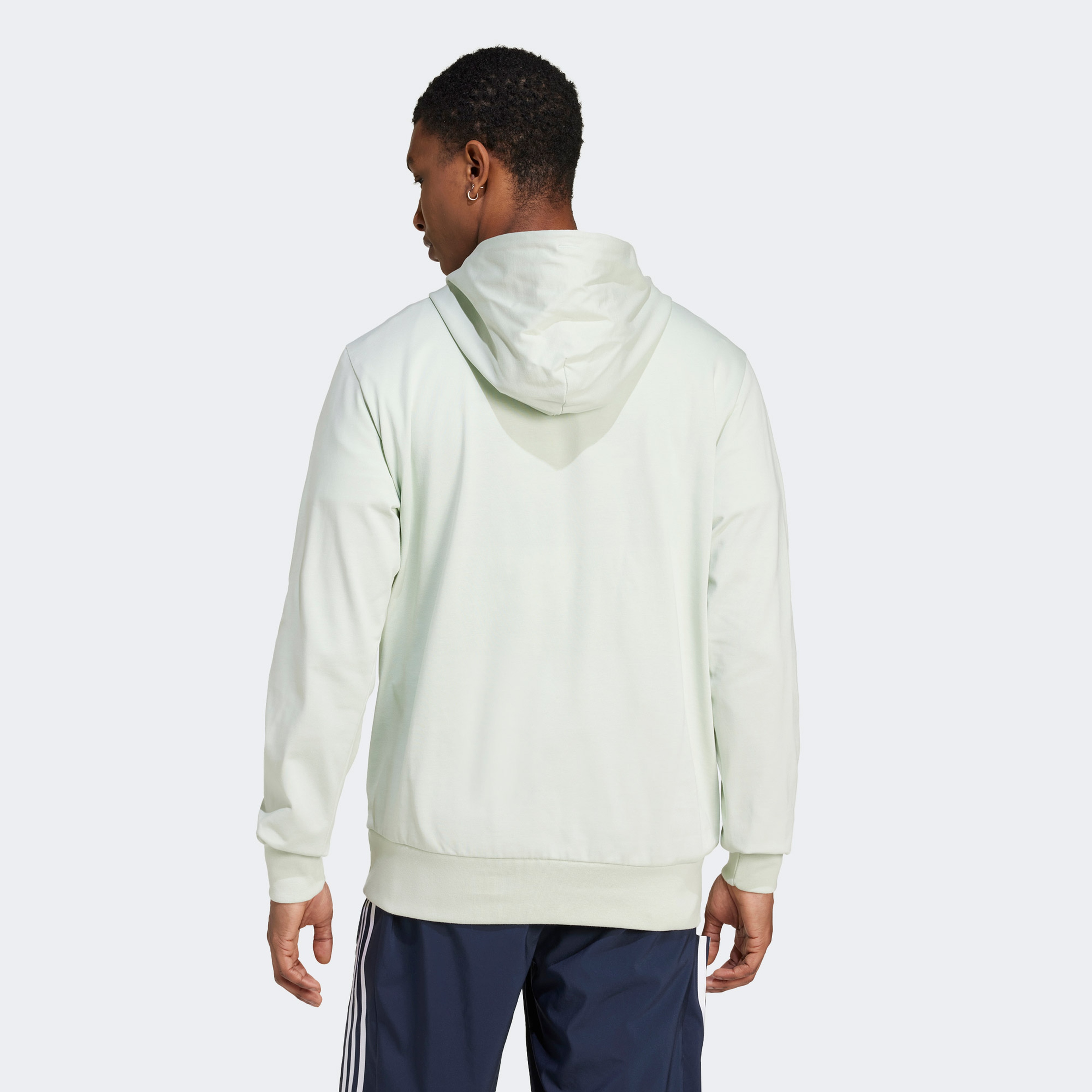 adidas Essentials Logo Erkek Yeşil Hoodie