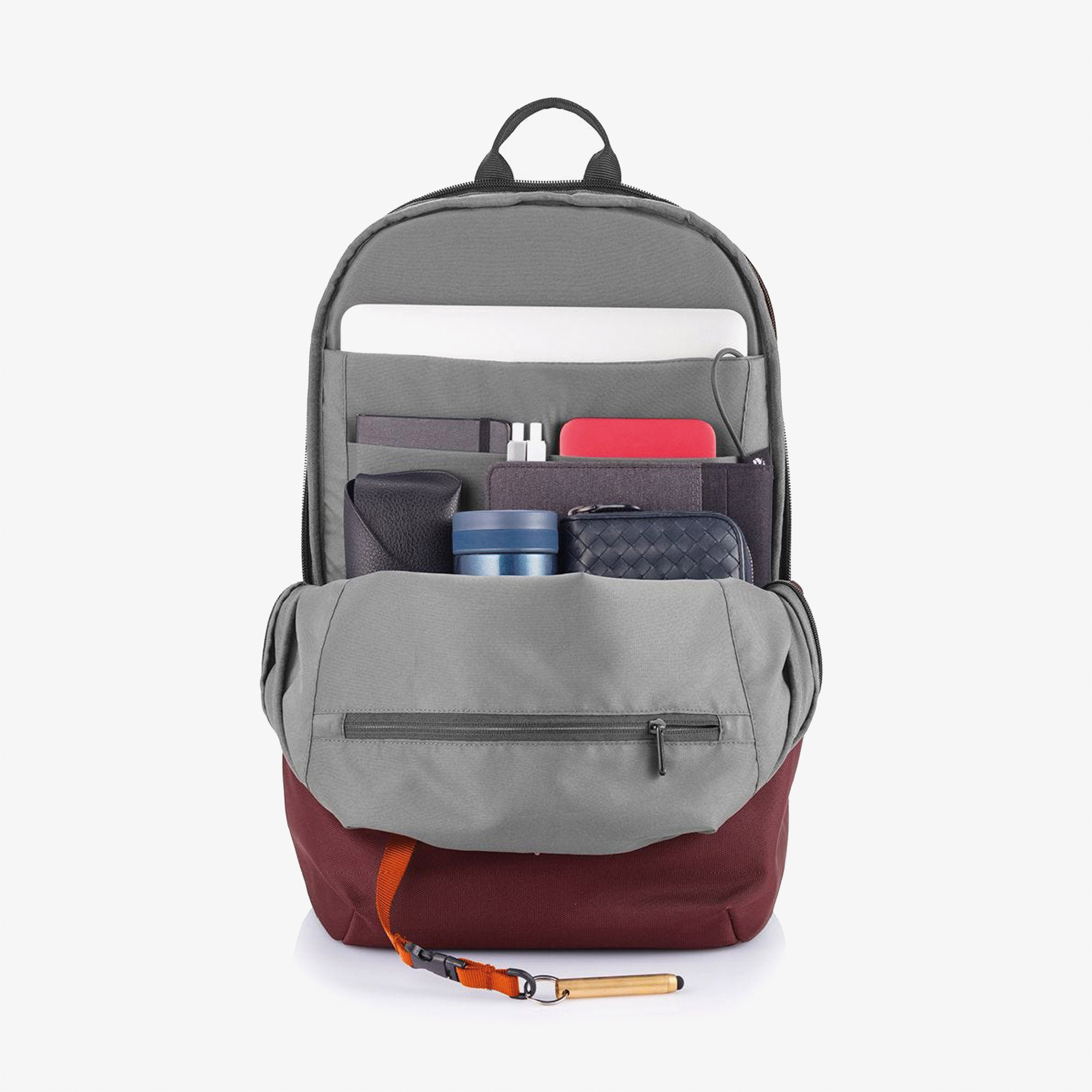 XD Design Bobby Soft Anti-Theft Unisex Bordo Sırt Çantası