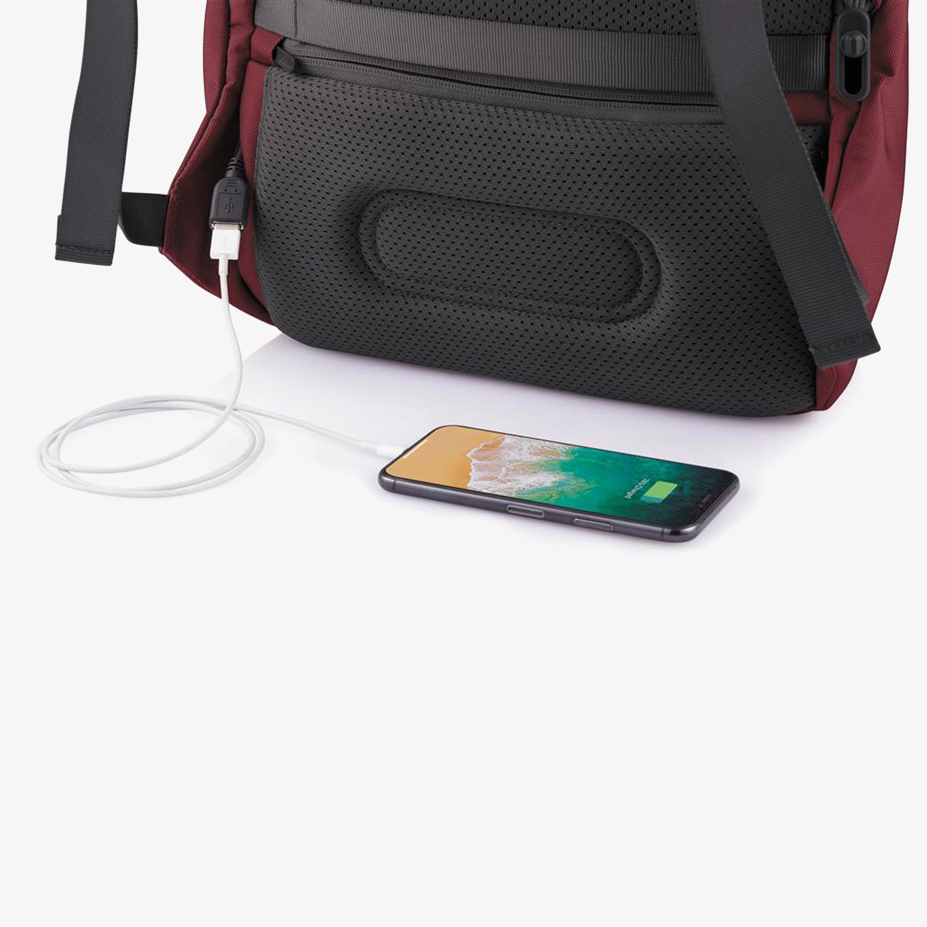 XD Design Bobby Soft Anti-Theft Unisex Bordo Sırt Çantası