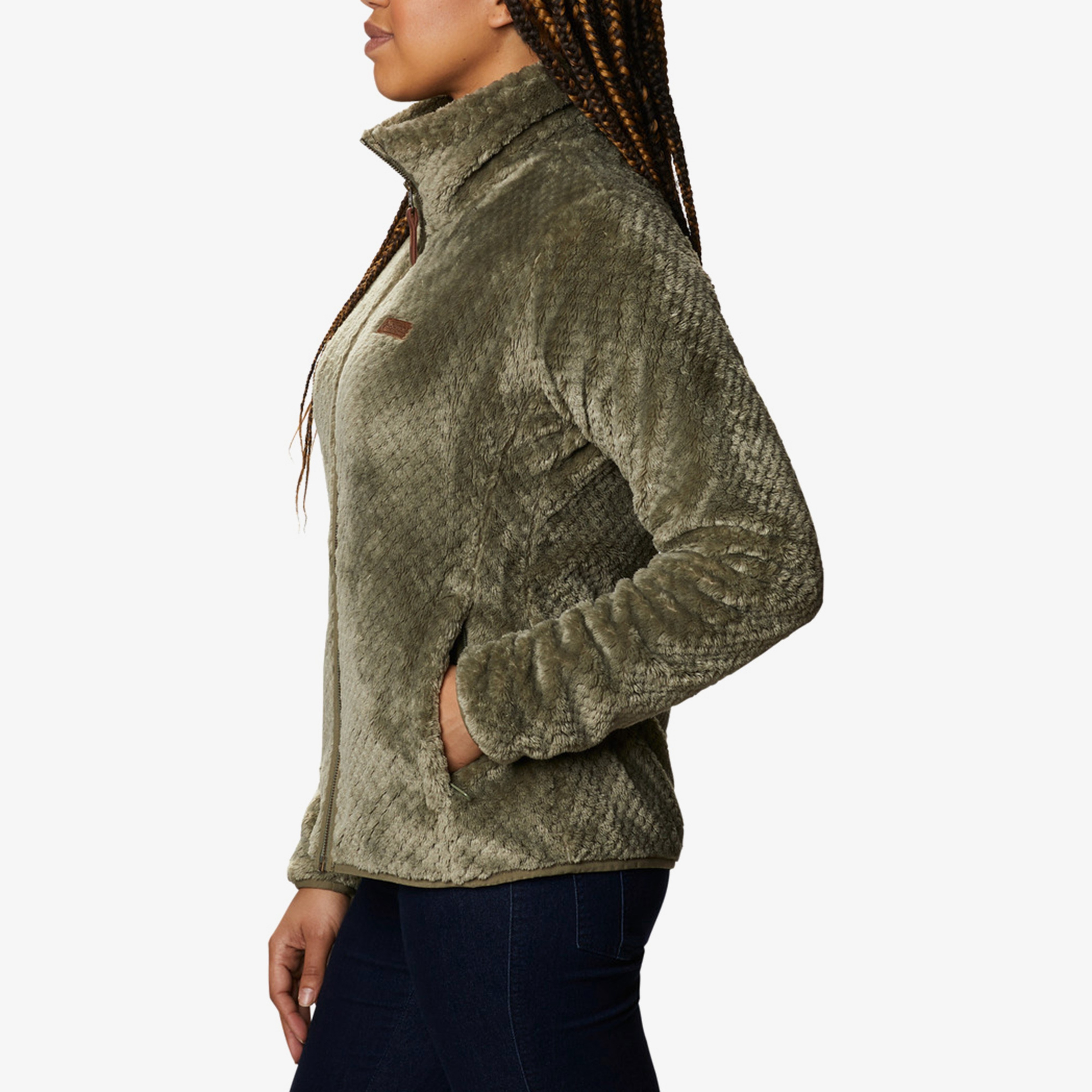 Columbia Fire Side II Sherpa FZ Kadın Yeşil Polar Eşofman Üstü