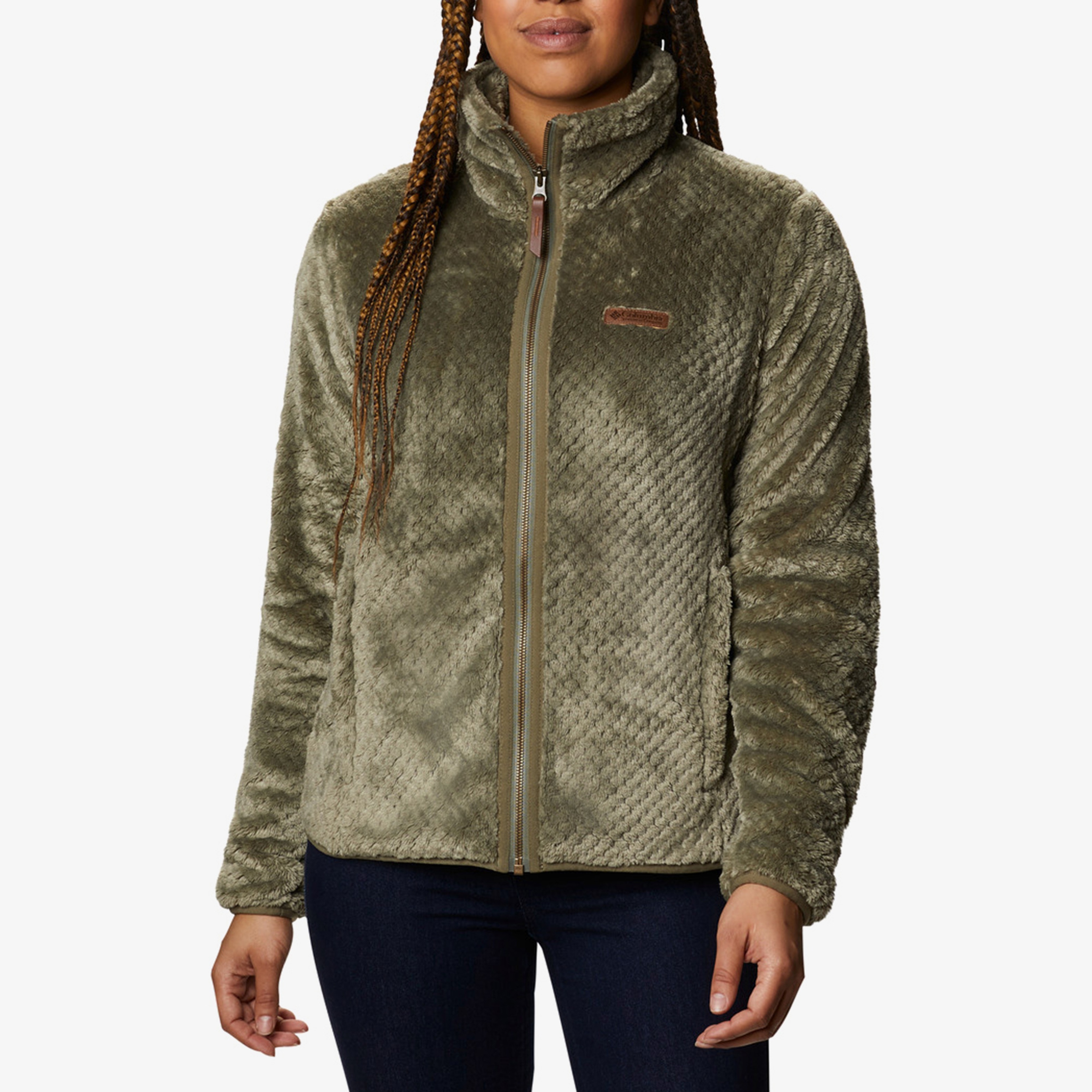 Columbia Fire Side II Sherpa FZ Kadın Yeşil Polar Eşofman Üstü