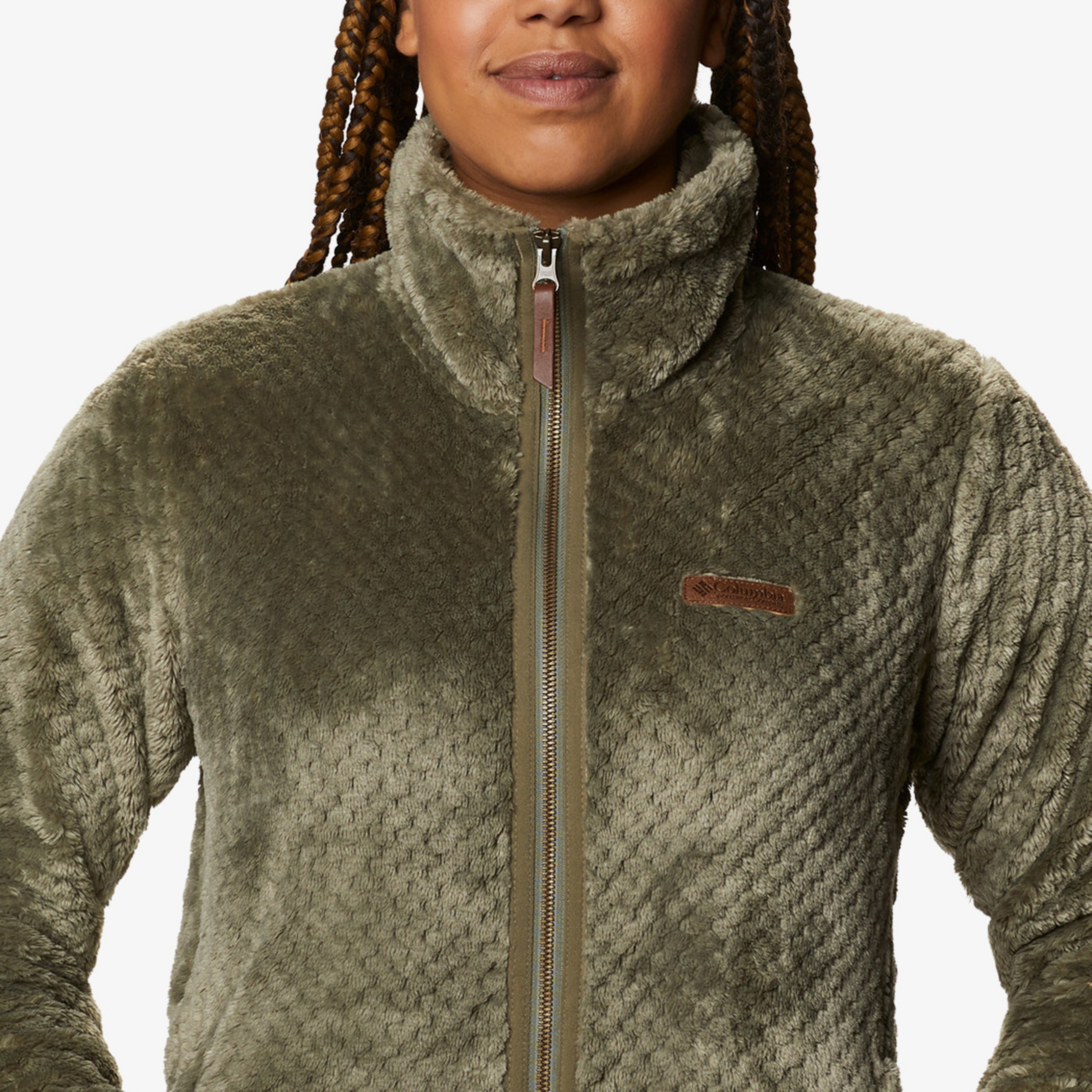 Columbia Fire Side II Sherpa FZ Kadın Yeşil Polar Eşofman Üstü