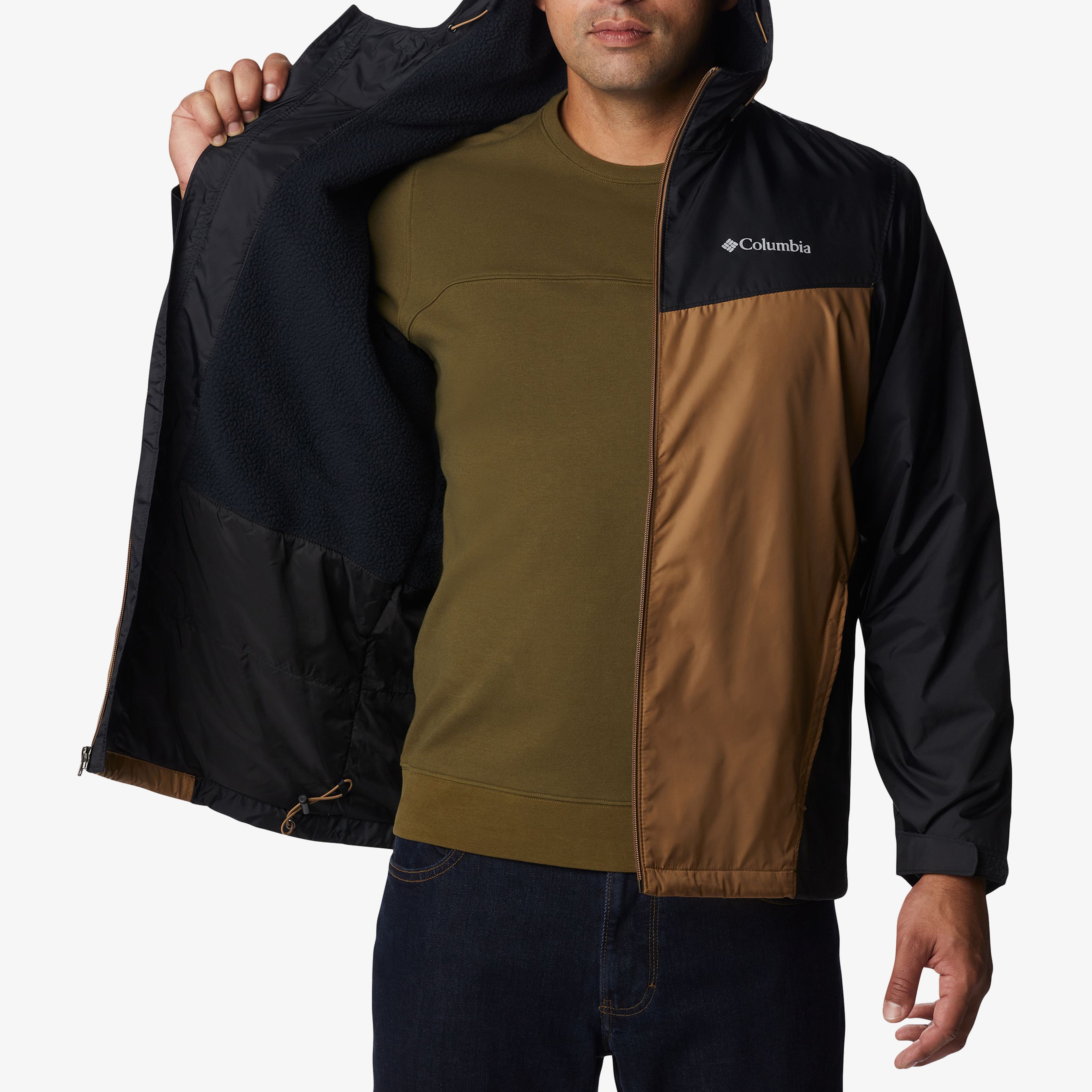 Columbia Glennaker Sherpa Lined Erkek Siyah Yağmurluk