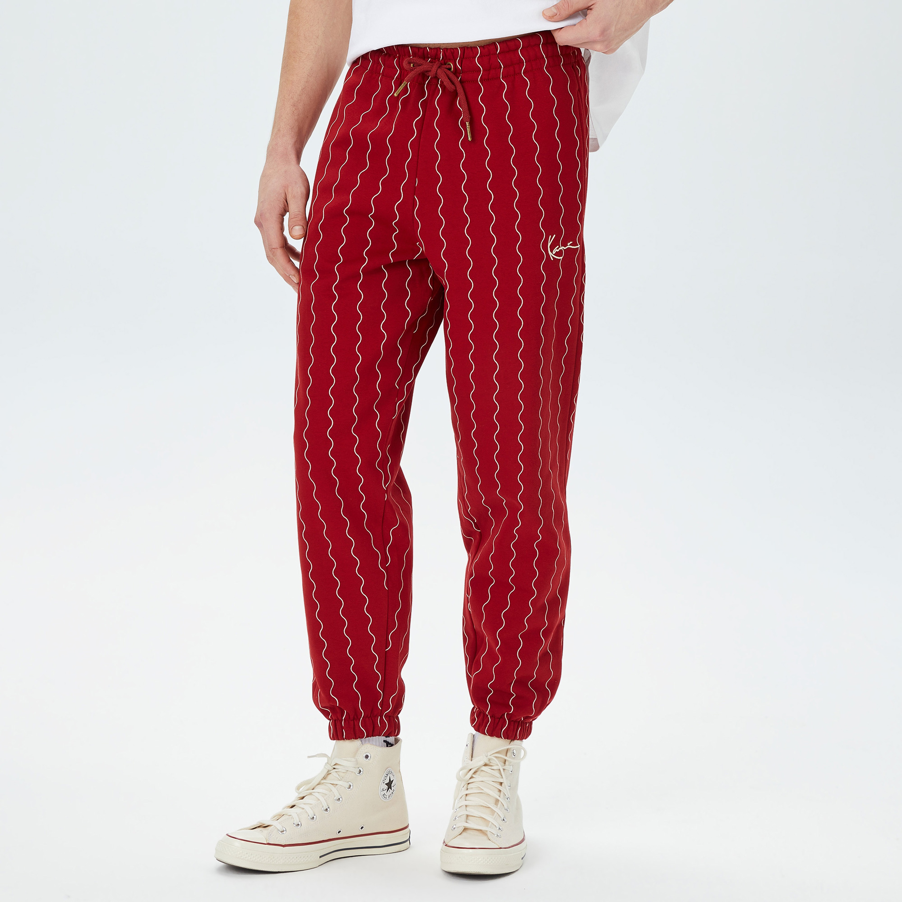 Karl Kani Retro Patch Block College Erkek Kırmızı/Beyaz Eşofman Altı