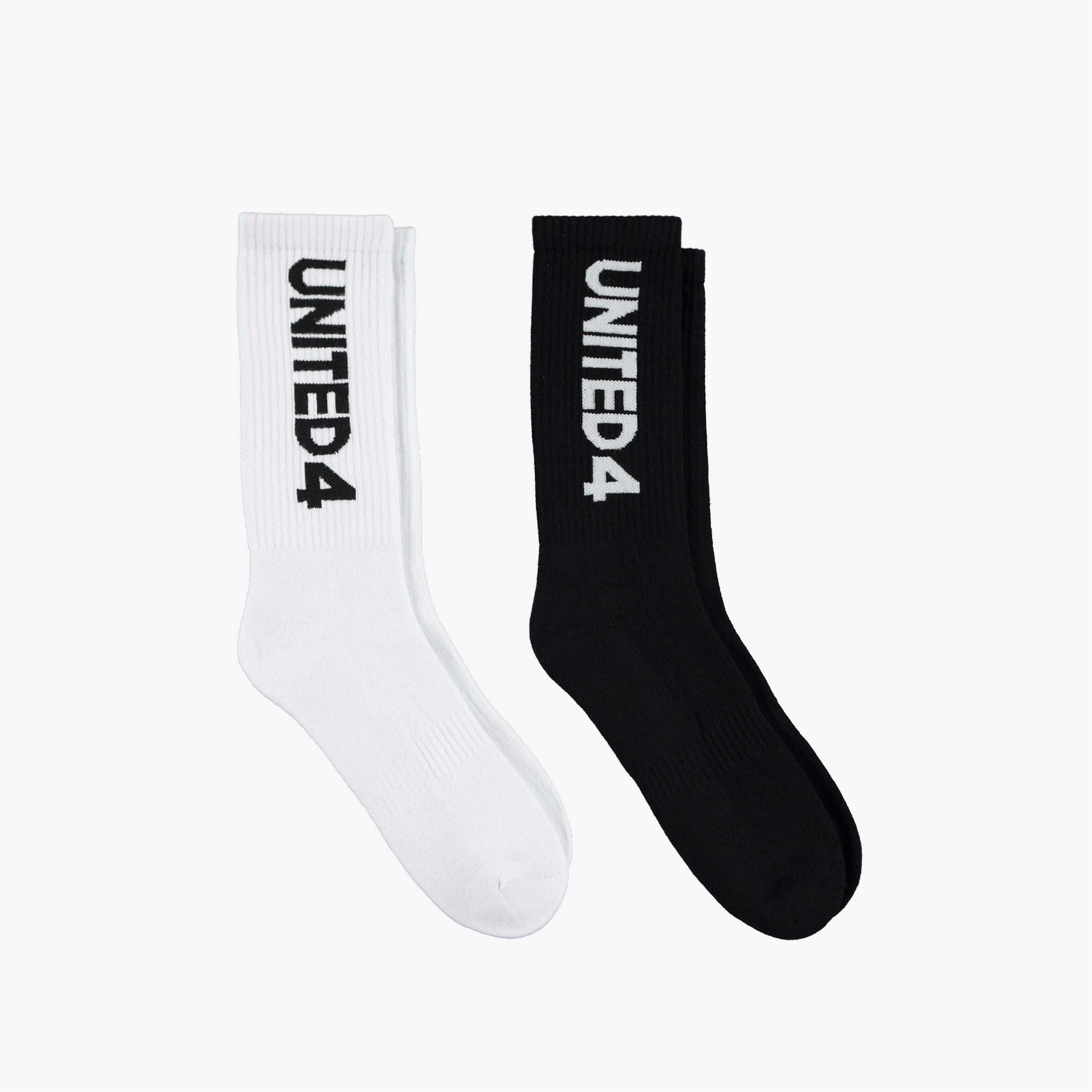 United 4 Street Essentials Crew Unisex Siyah/Beyaz 2'li Çorap