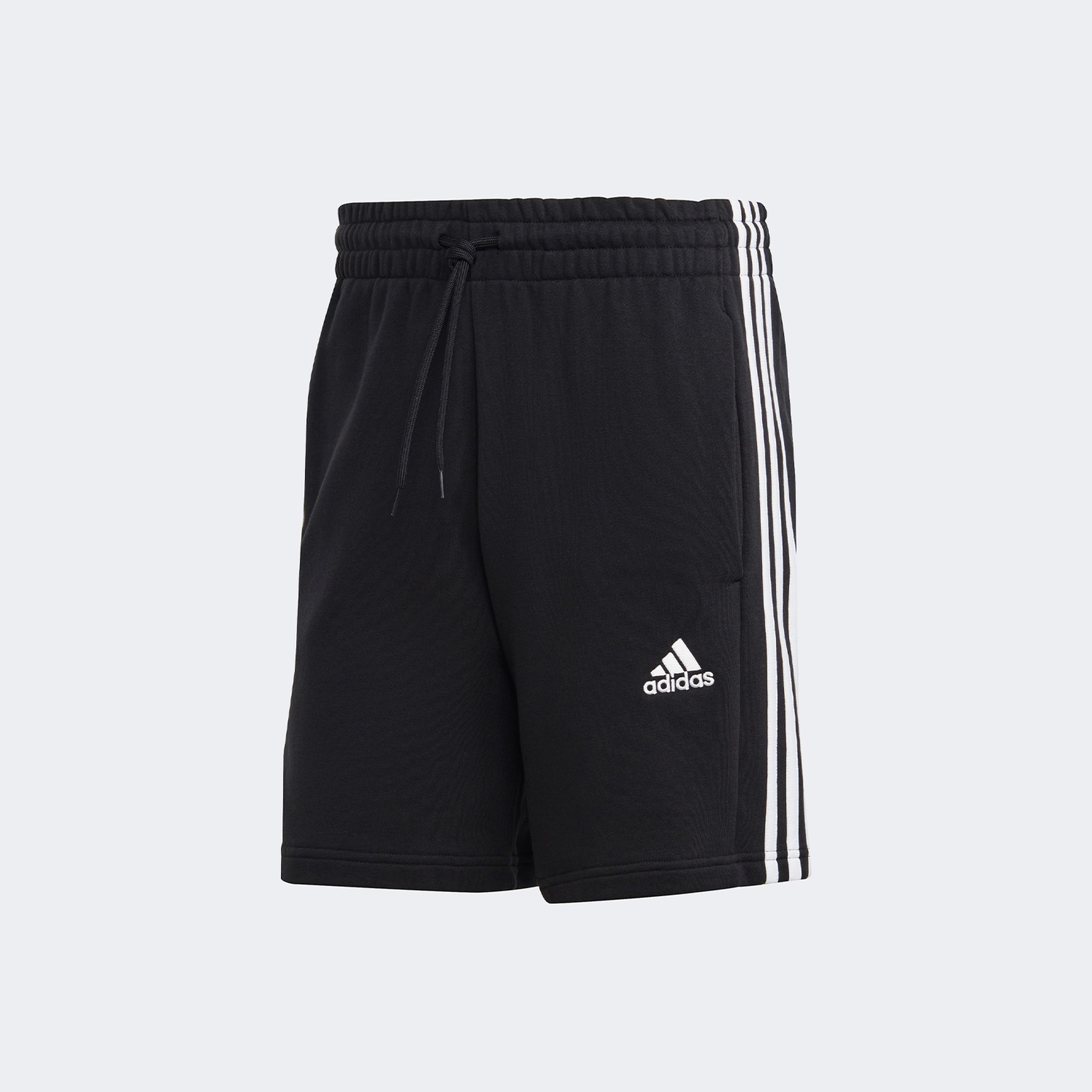 adidas Essentials French Terry 3-Stripes Erkek Siyah Şort