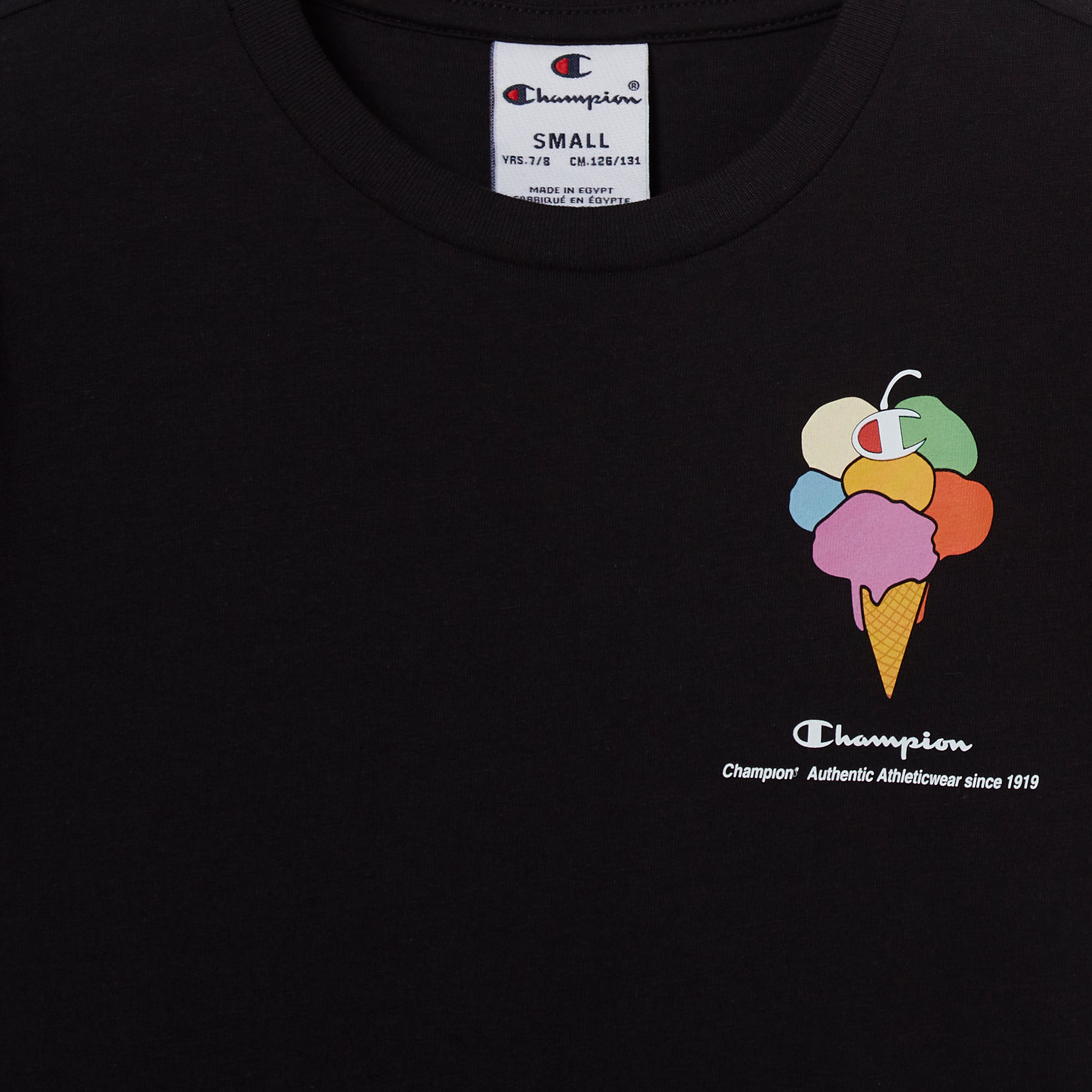 Champion Crewneck Çocuk Siyah T-Shirt