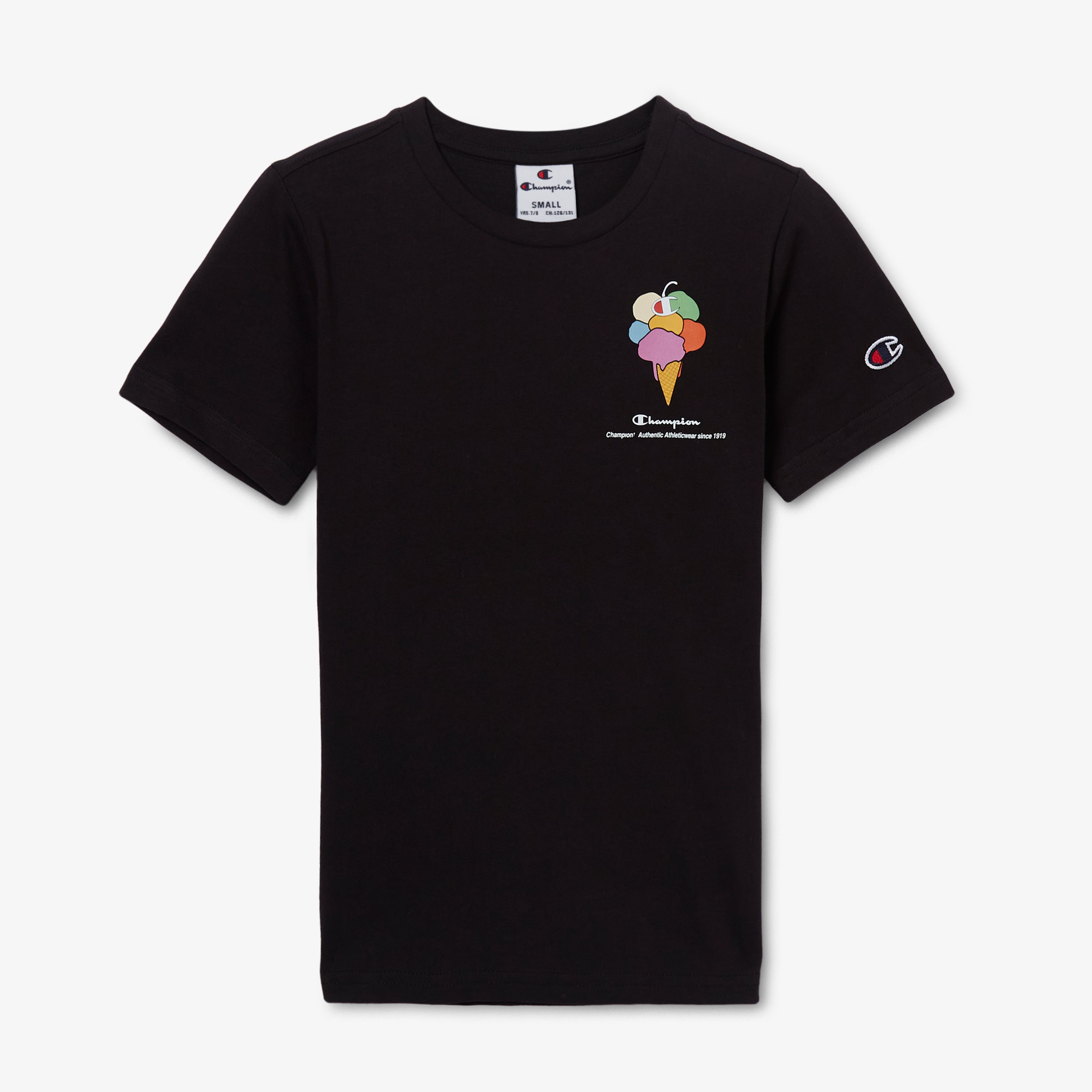 Champion Crewneck Çocuk Siyah T-Shirt