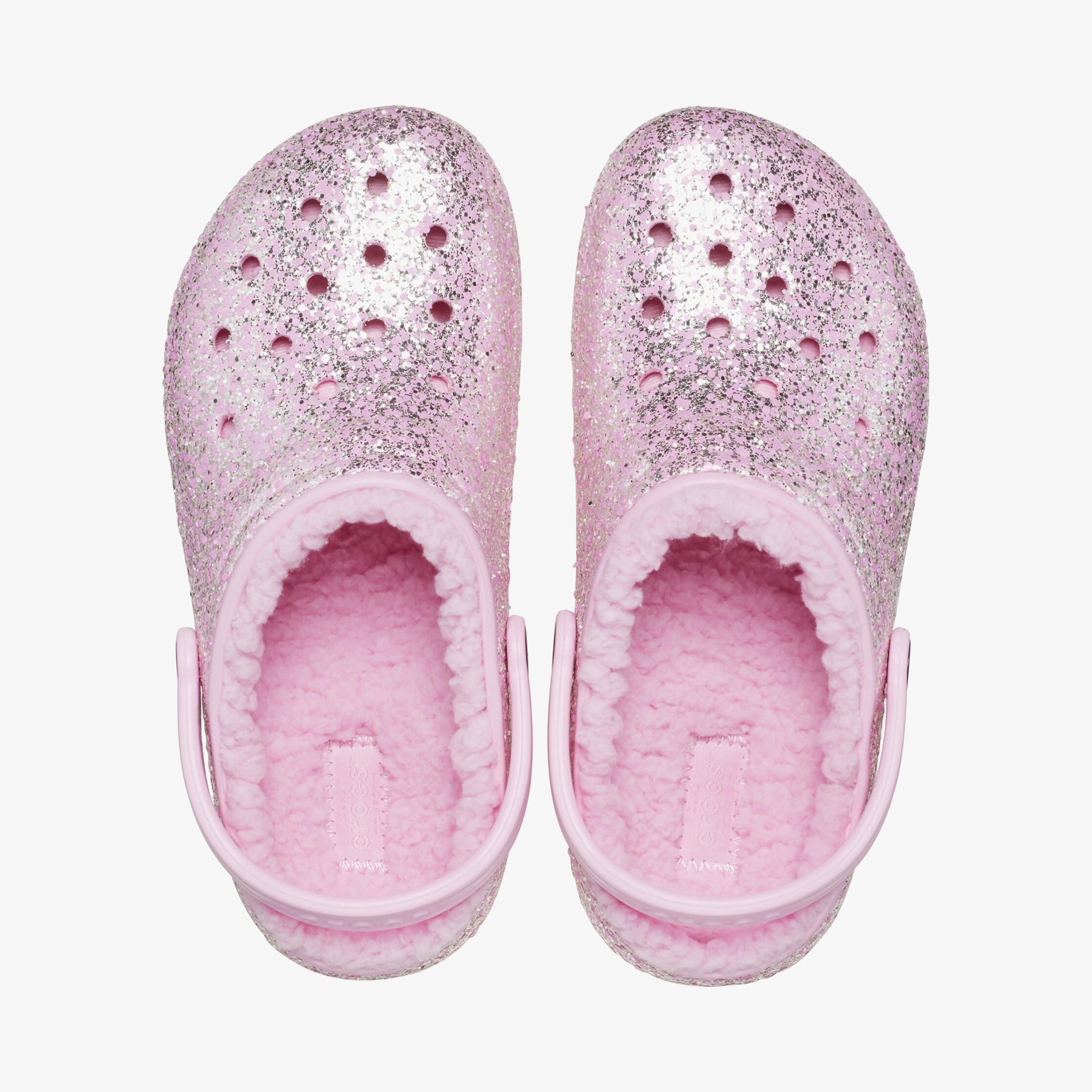Crocs Classic Lined Glitter Clog Çocuk Pembe Terlik