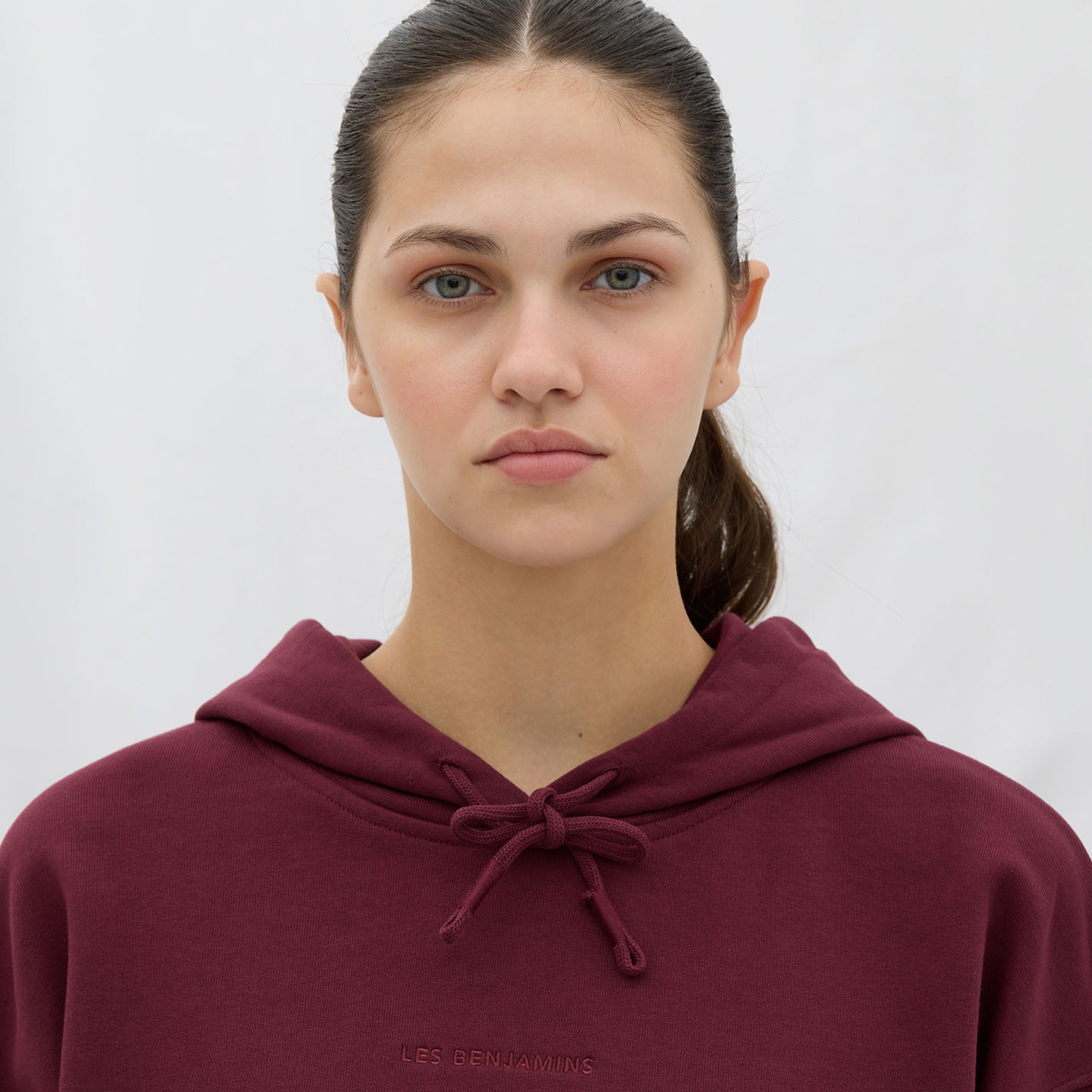 Les Benjamins Essential Kadın Bordo Hoodie