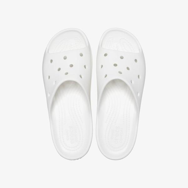 Crocs Classic Platform Slide Kadın Beyaz Terlik