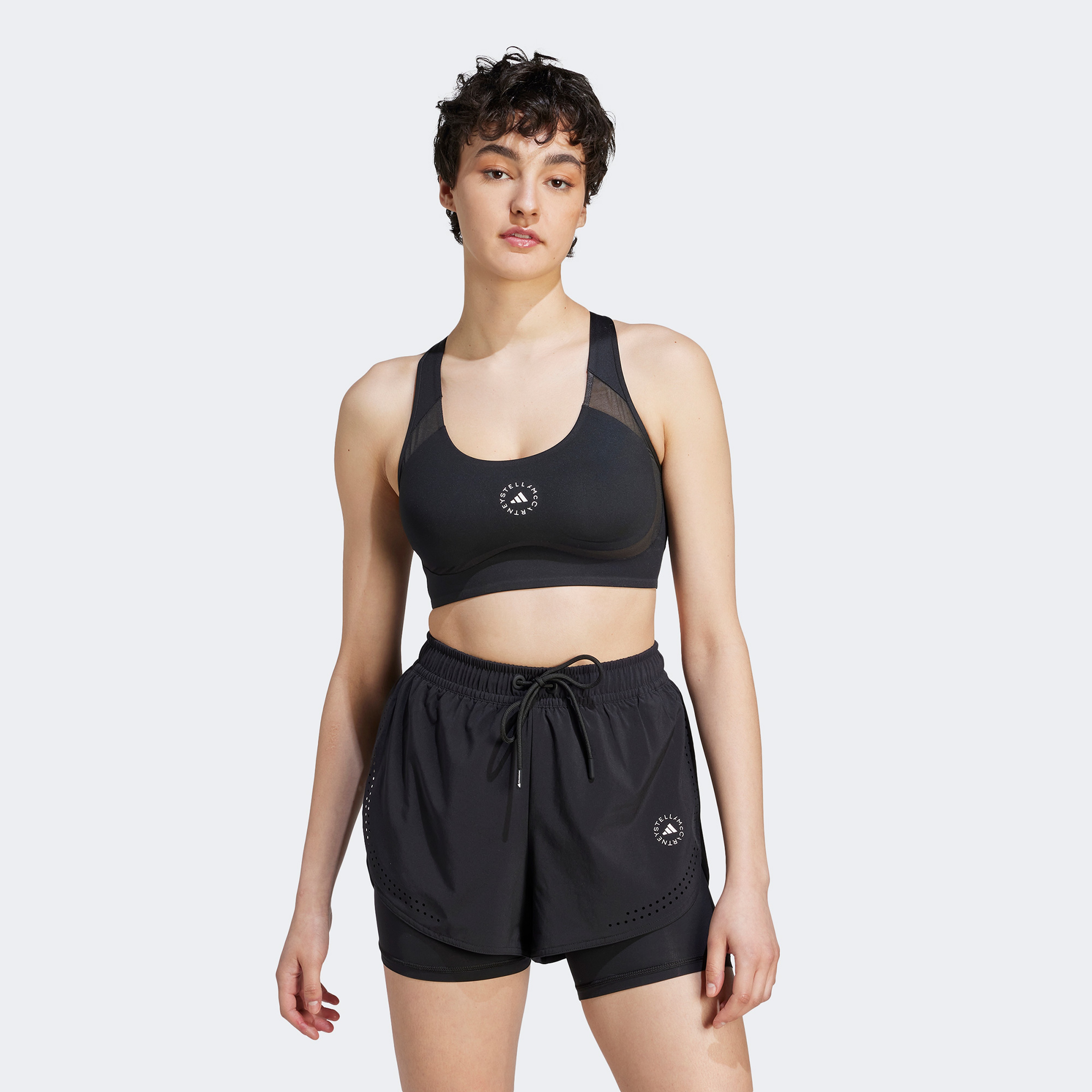 adidas by Stella McCartney TruePurpose Power Impact Training Medium-Support Kadın Siyah Bra