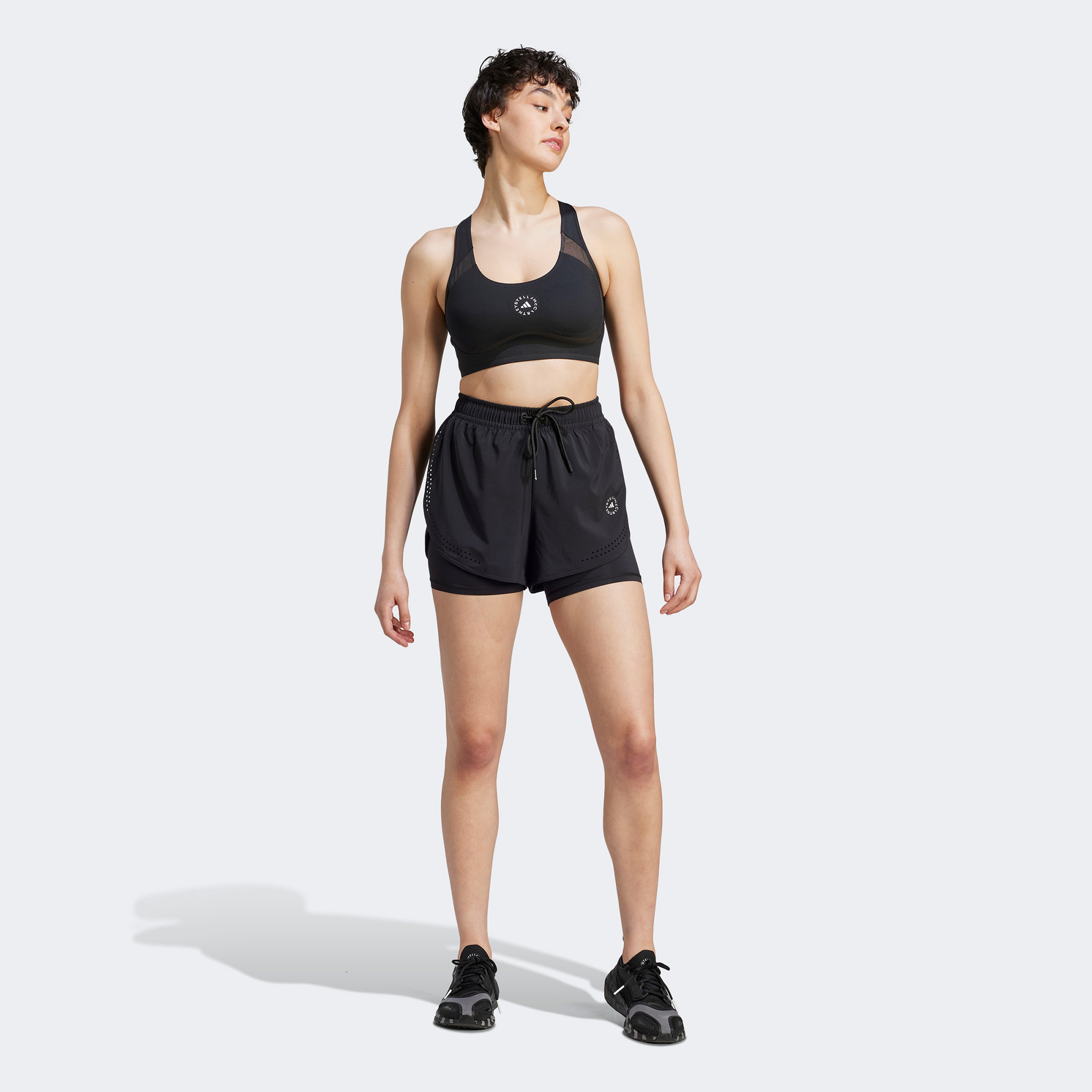 adidas by Stella McCartney TruePurpose Power Impact Training Medium-Support Kadın Siyah Bra