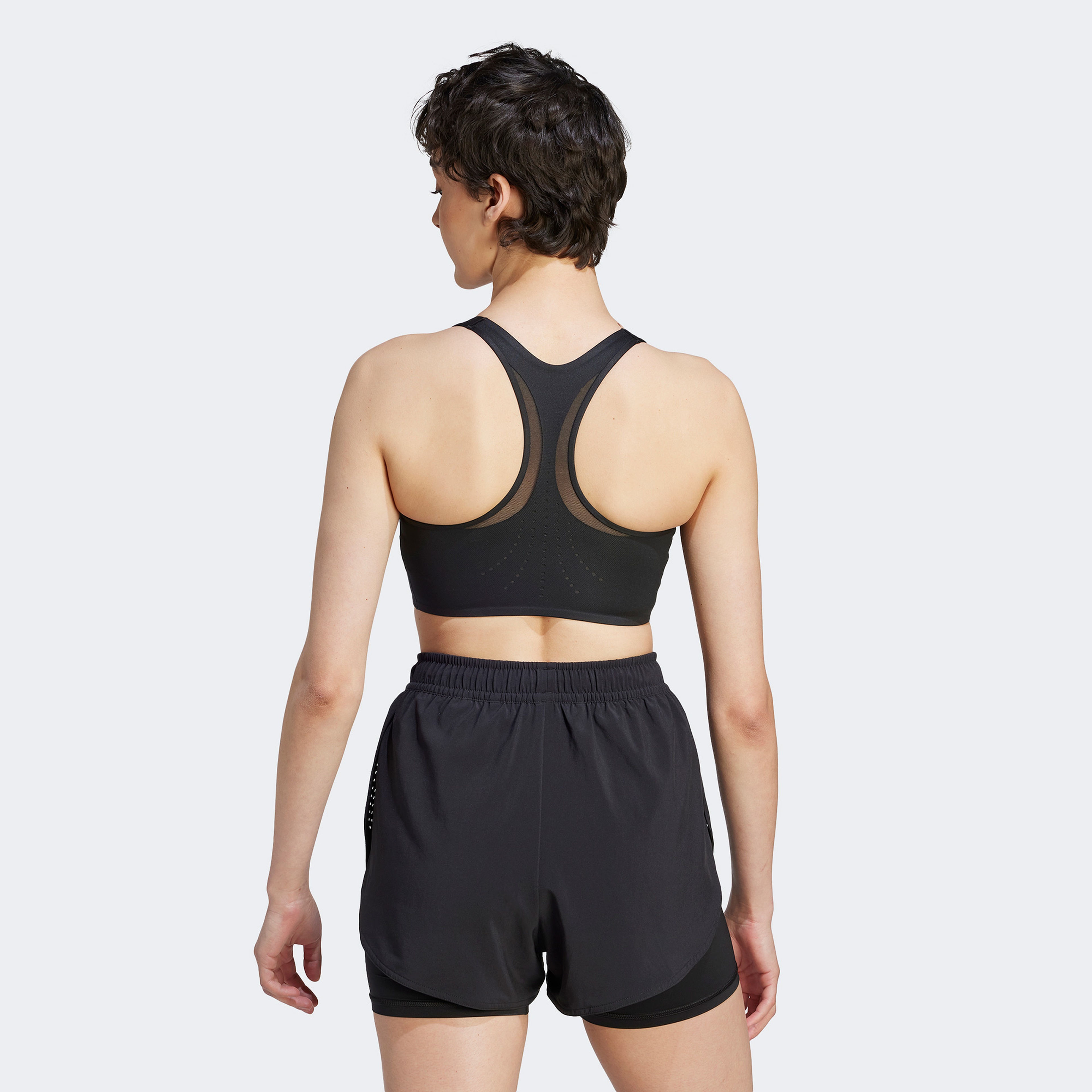 adidas by Stella McCartney TruePurpose Power Impact Training Medium-Support Kadın Siyah Bra