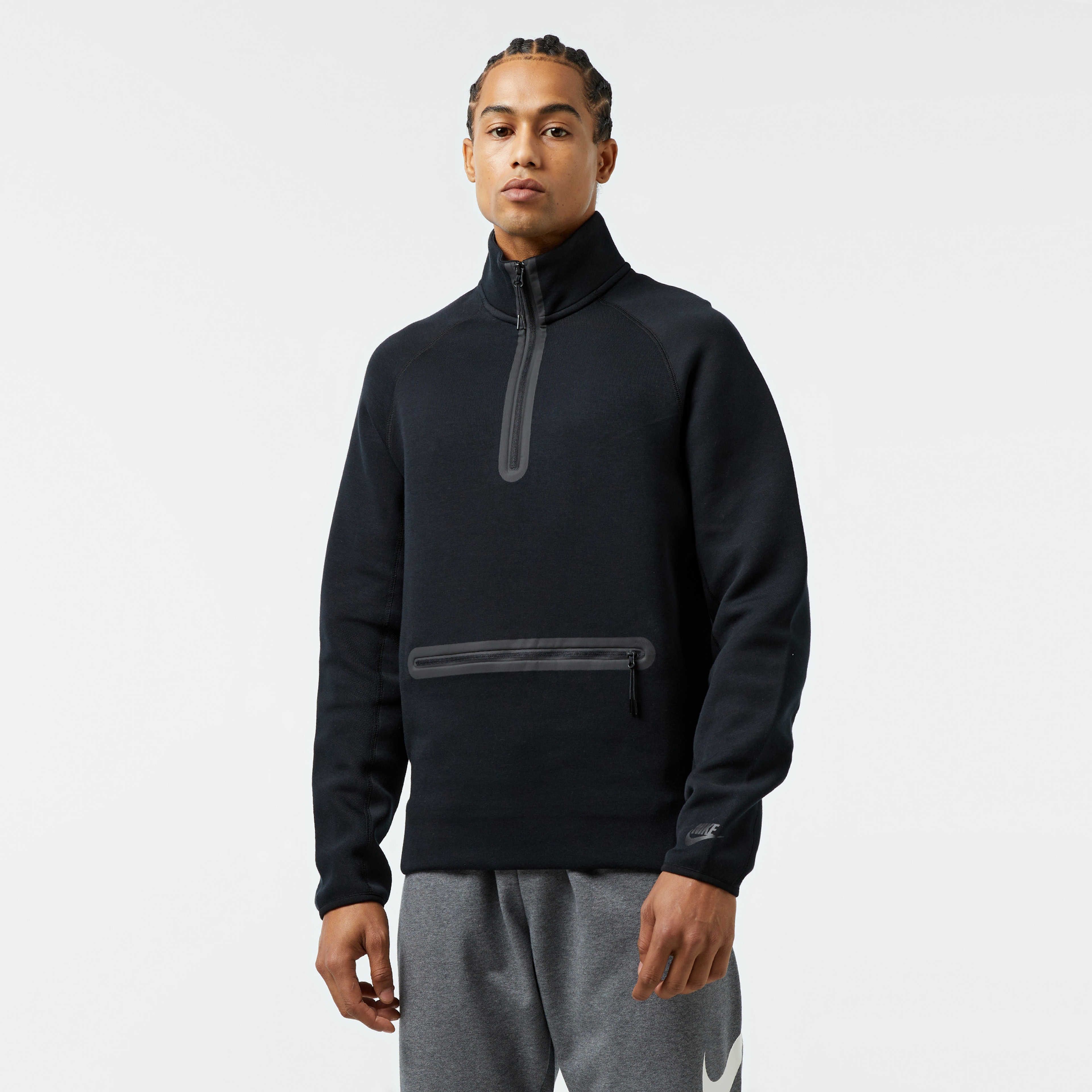 Nike Tech Fleece Top Erkek Siyah Sweatshirt