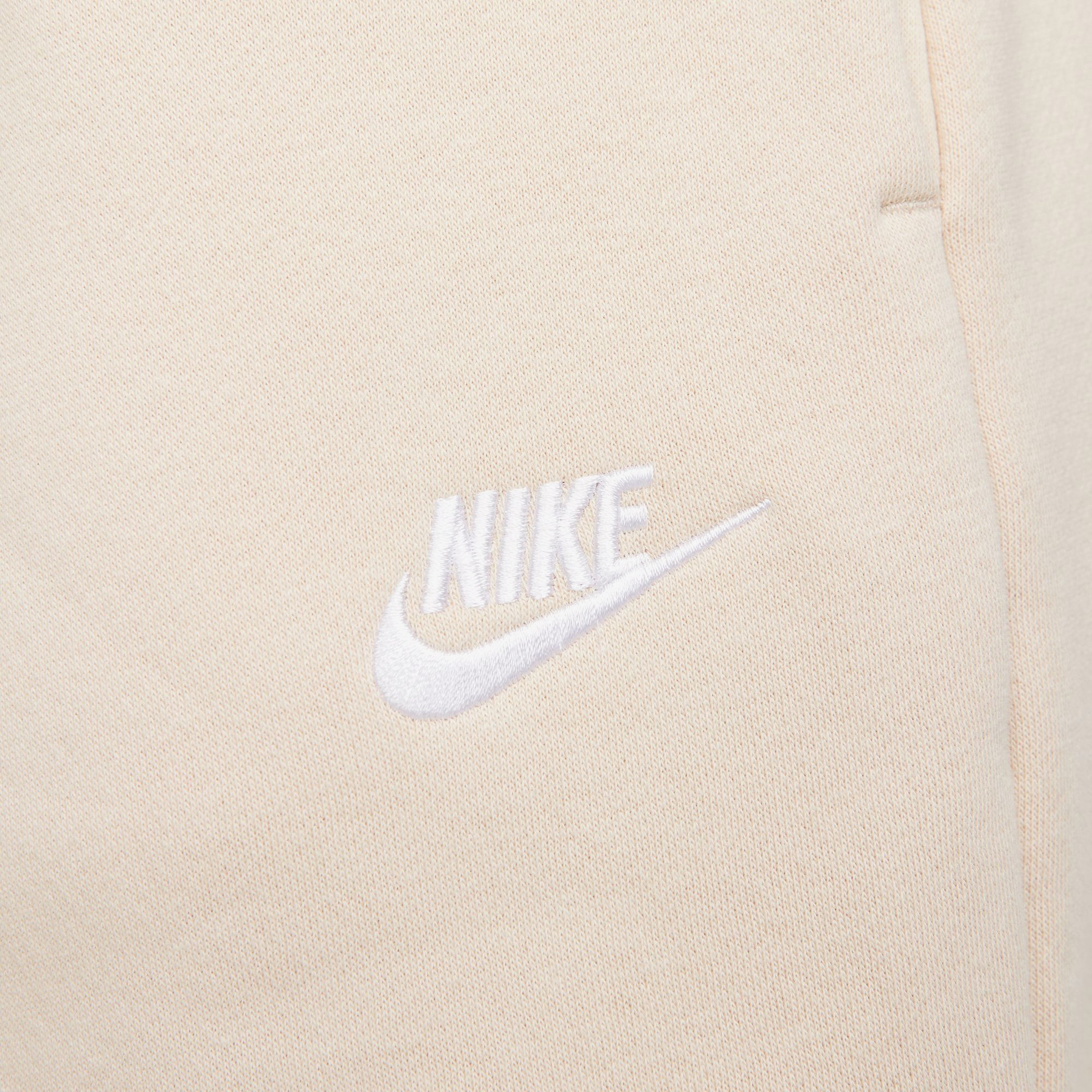 Nike Sportswear Club Fleece Mid Rise Oversize Kadın Bej Eşofman Altı