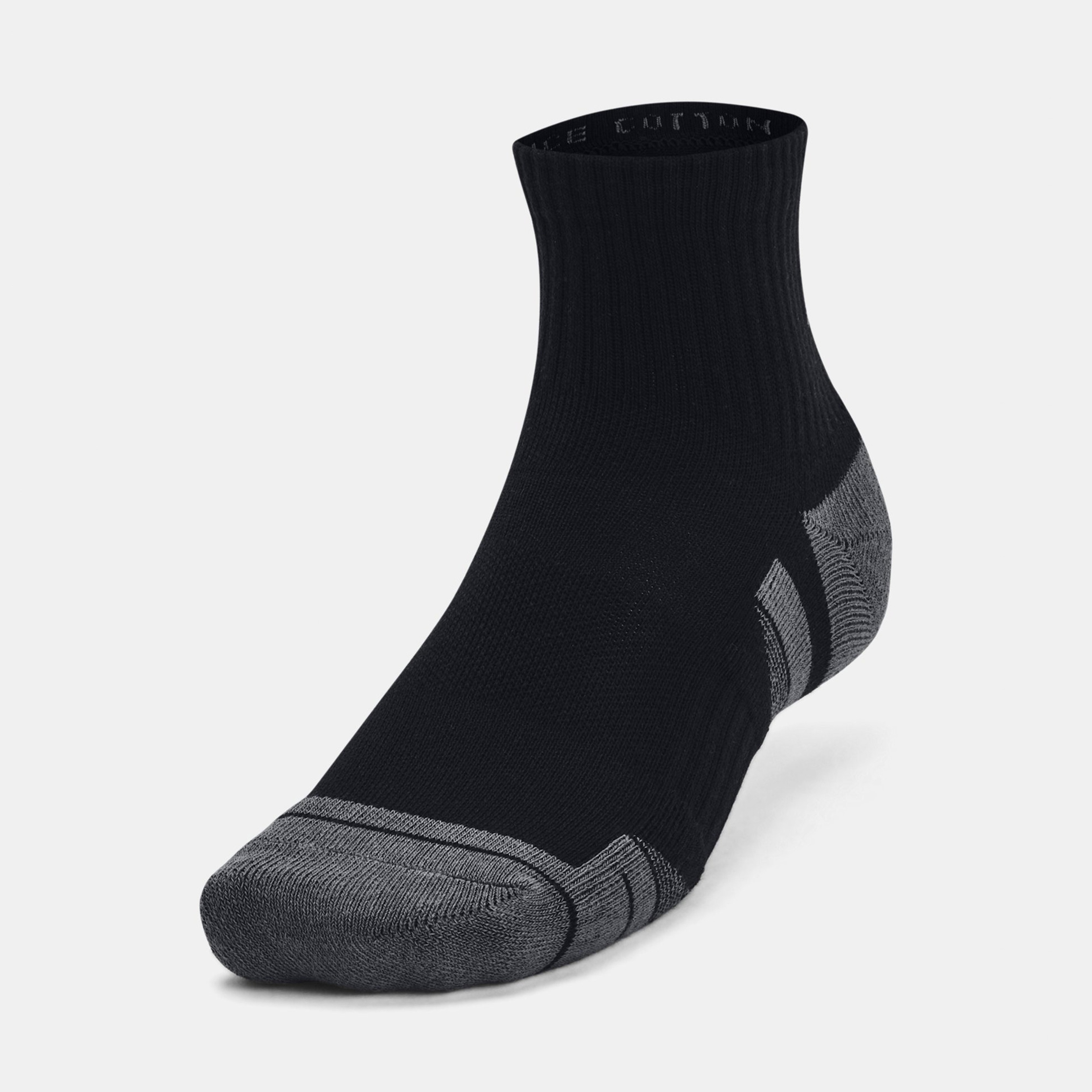 Under Armour Socks-3PK Qtr Unisex Siyah Çorap
