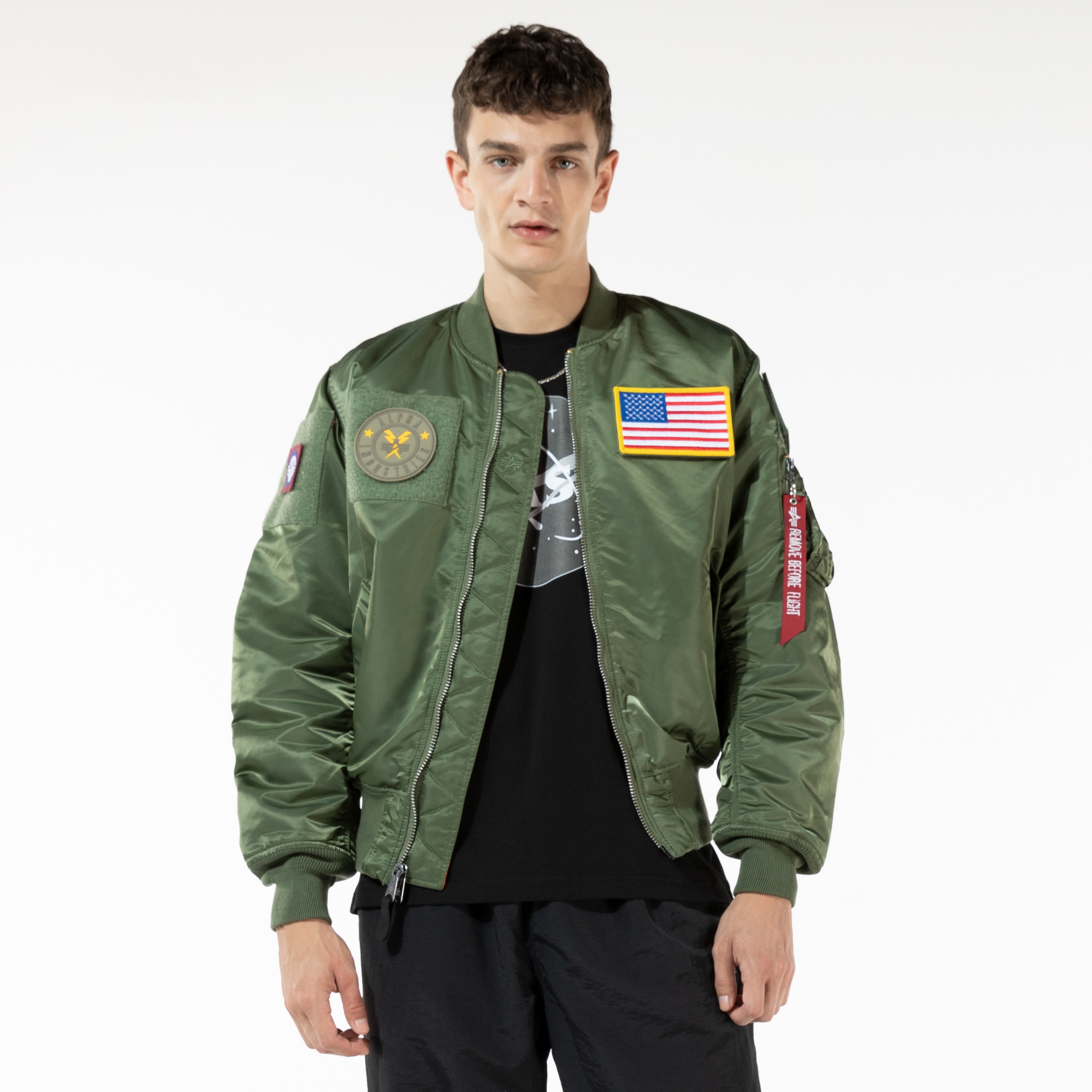 Alpha Industries MA-1 Flex Erkek Yeşil Ceket