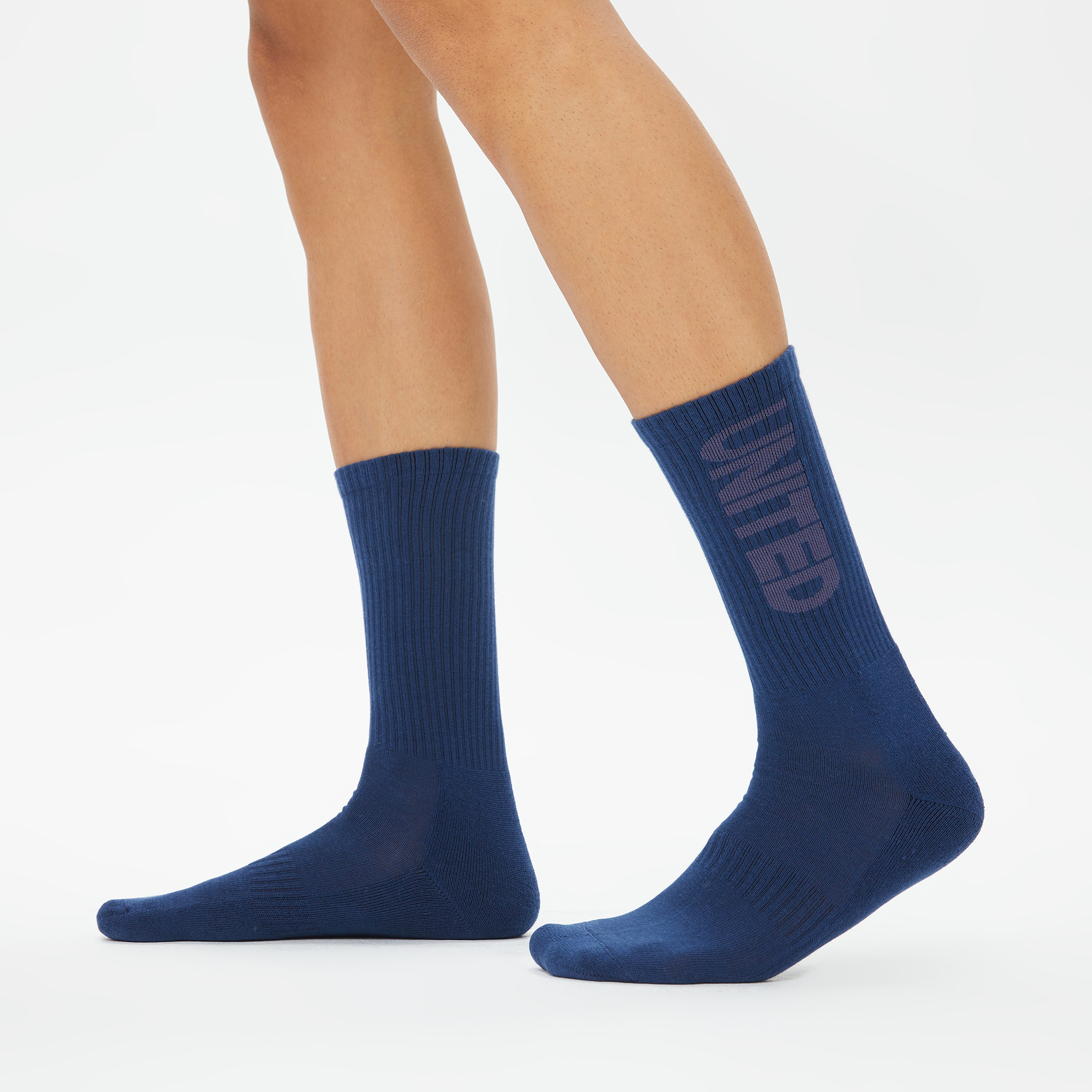 UNITED4 Street Crew Erkek Lacivert/Mavi/Yeşil 3'lü Çorap