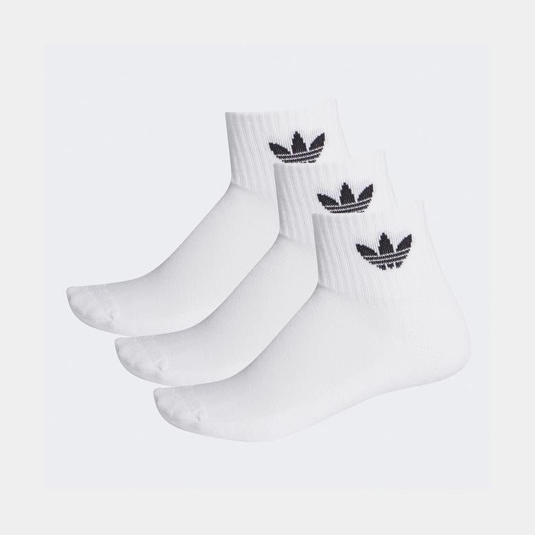 adidas Mid Ankle 3'lü Unisex Beyaz Çorap