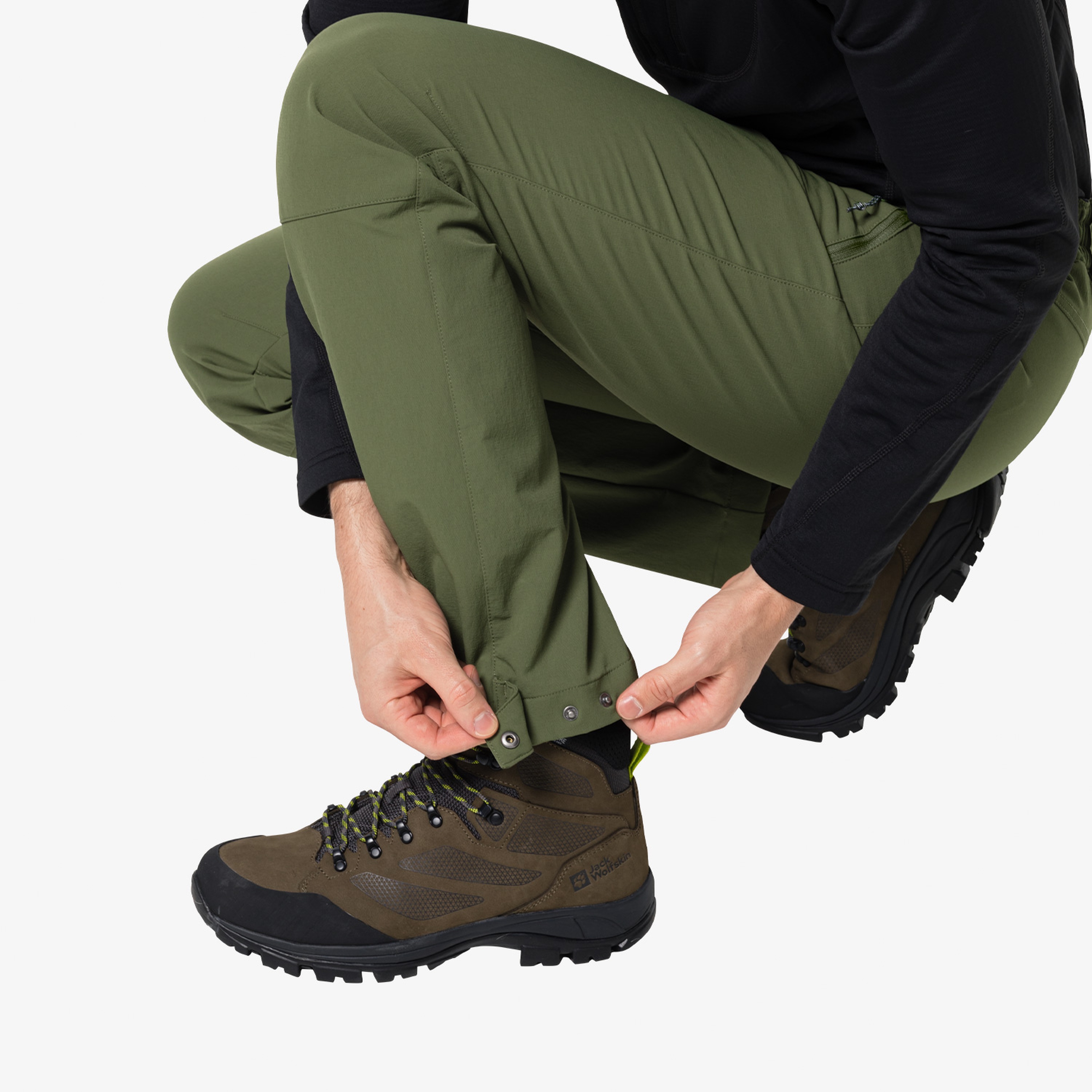 Jack Wolfskin Activate XT Softshell Erkek Haki Pantolon