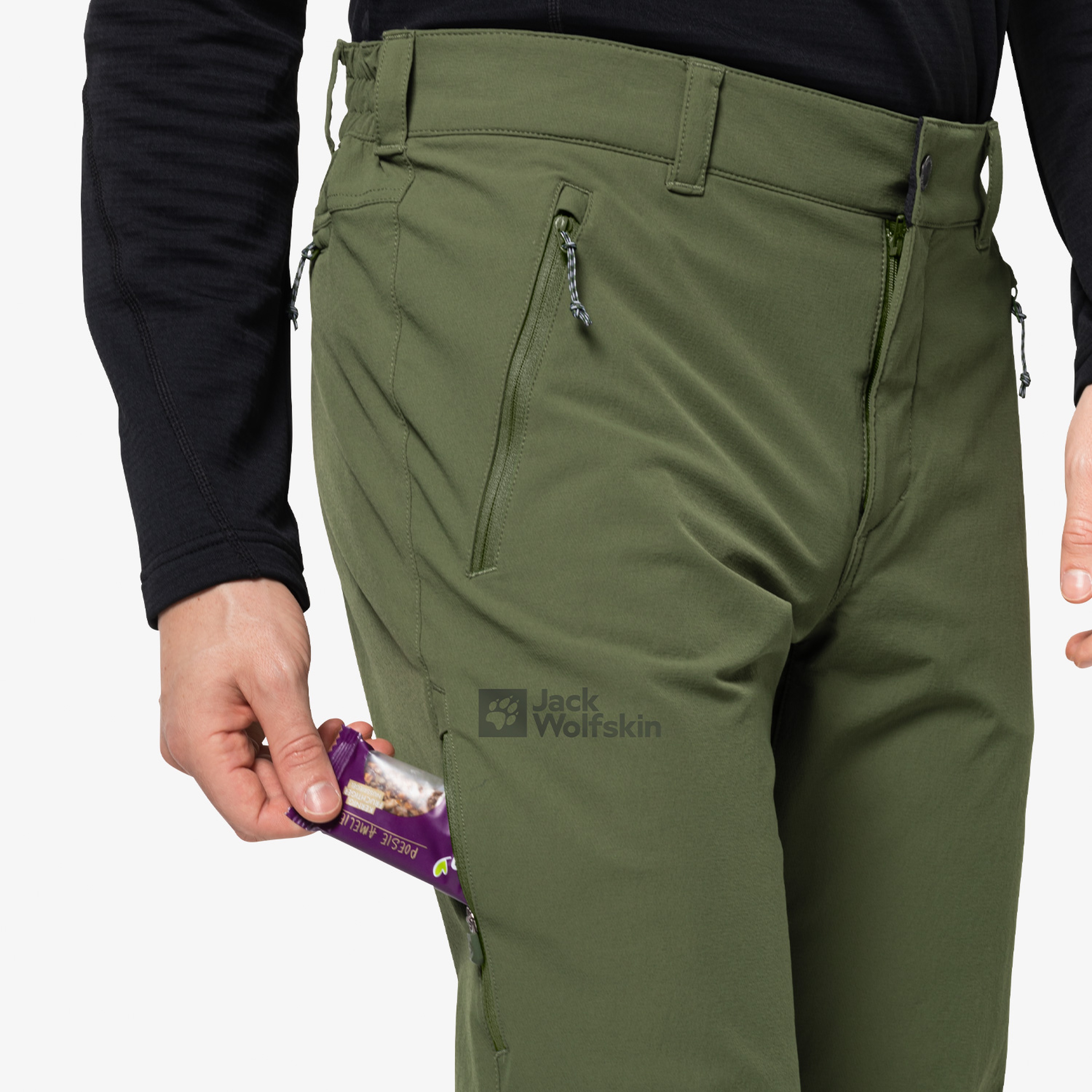 Jack Wolfskin Activate XT Softshell Erkek Haki Pantolon