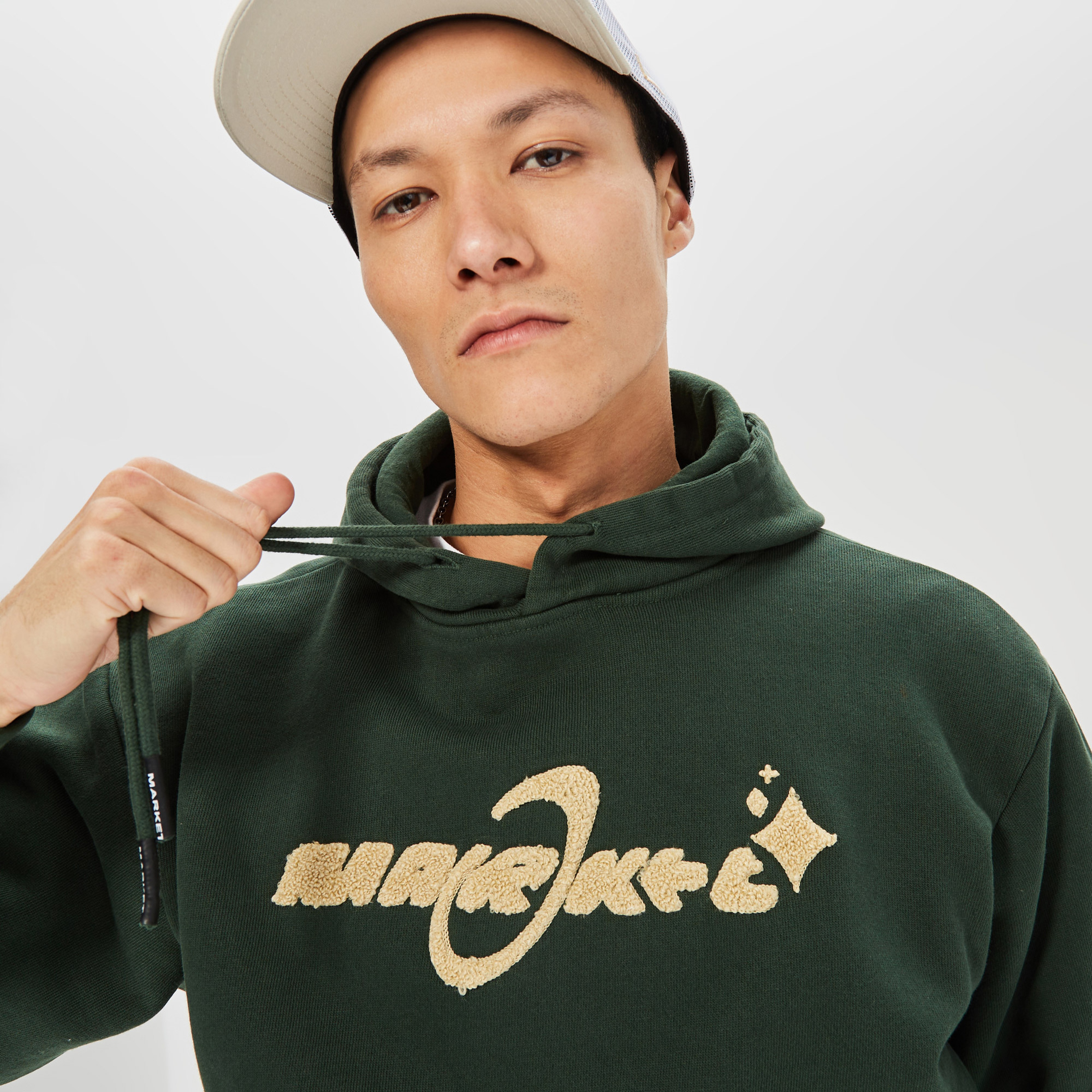 Market Cosmo Erkek Yeşil Hoodie