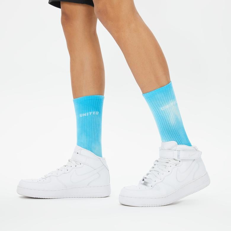 UNITED4 Street  Unisex Mavi/Turuncu 2'li Çorap