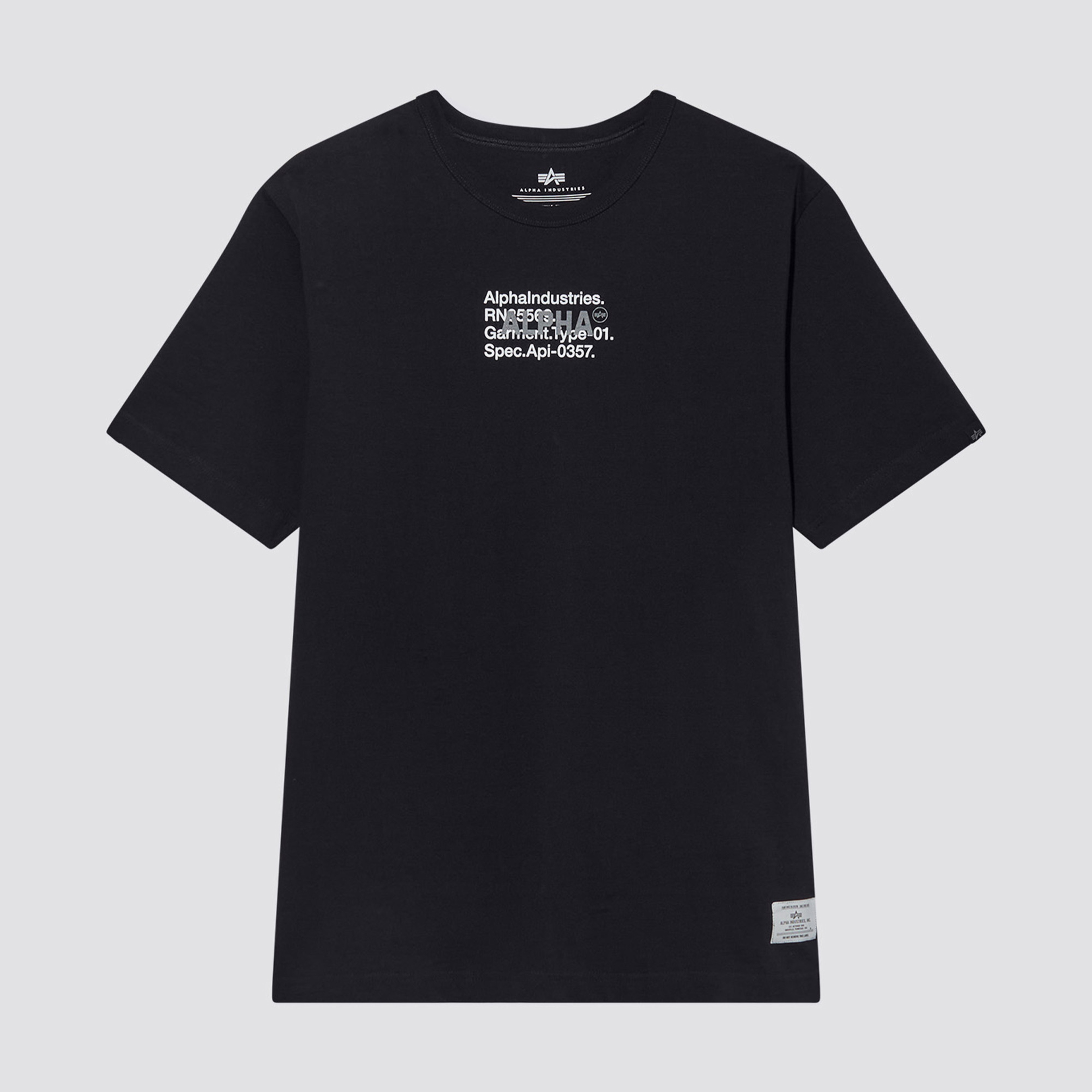 Alpha Industries Code Graphic Erkek Siyah T-Shirt