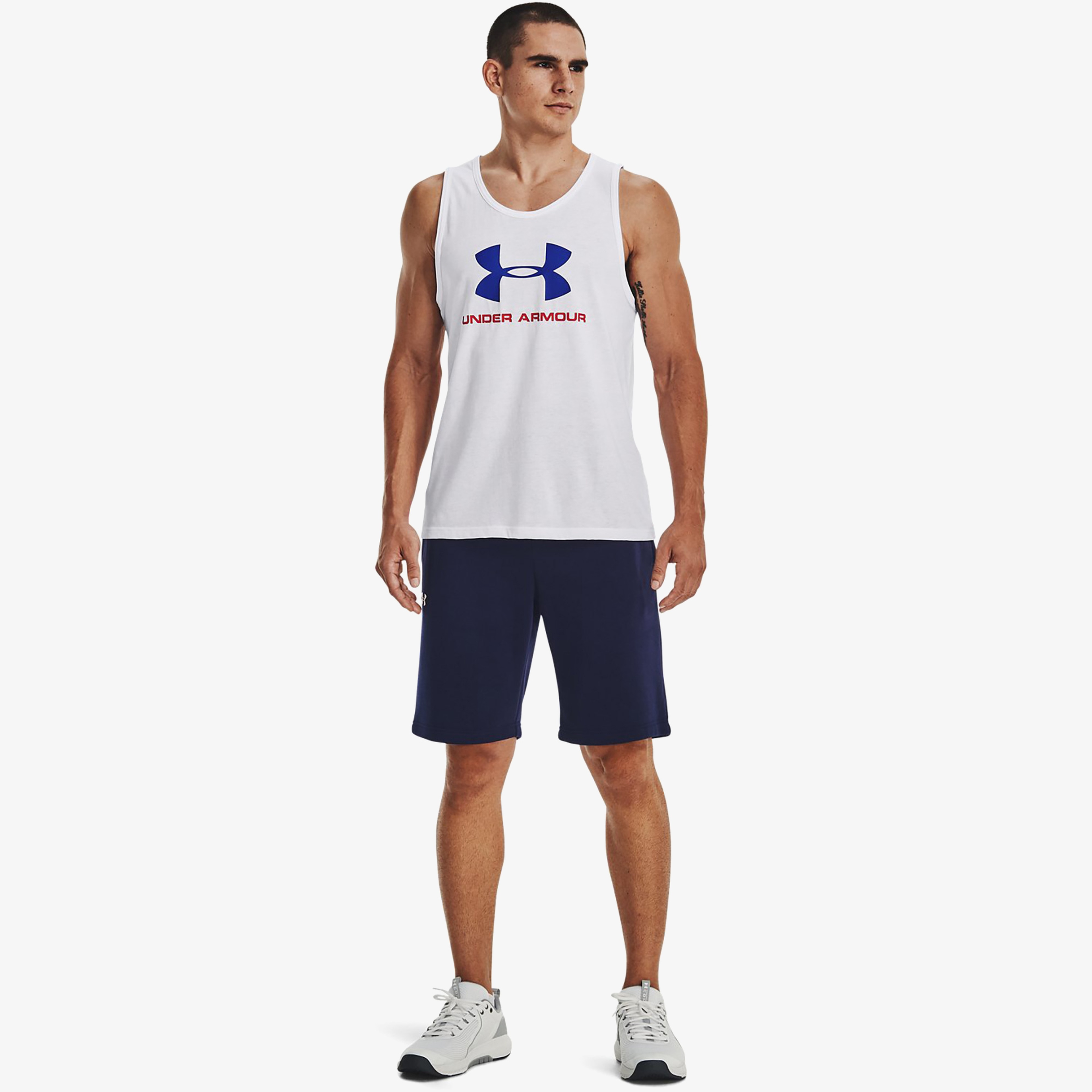 Under Armour UA Sportstyle Logo Erkek Beyaz Atlet