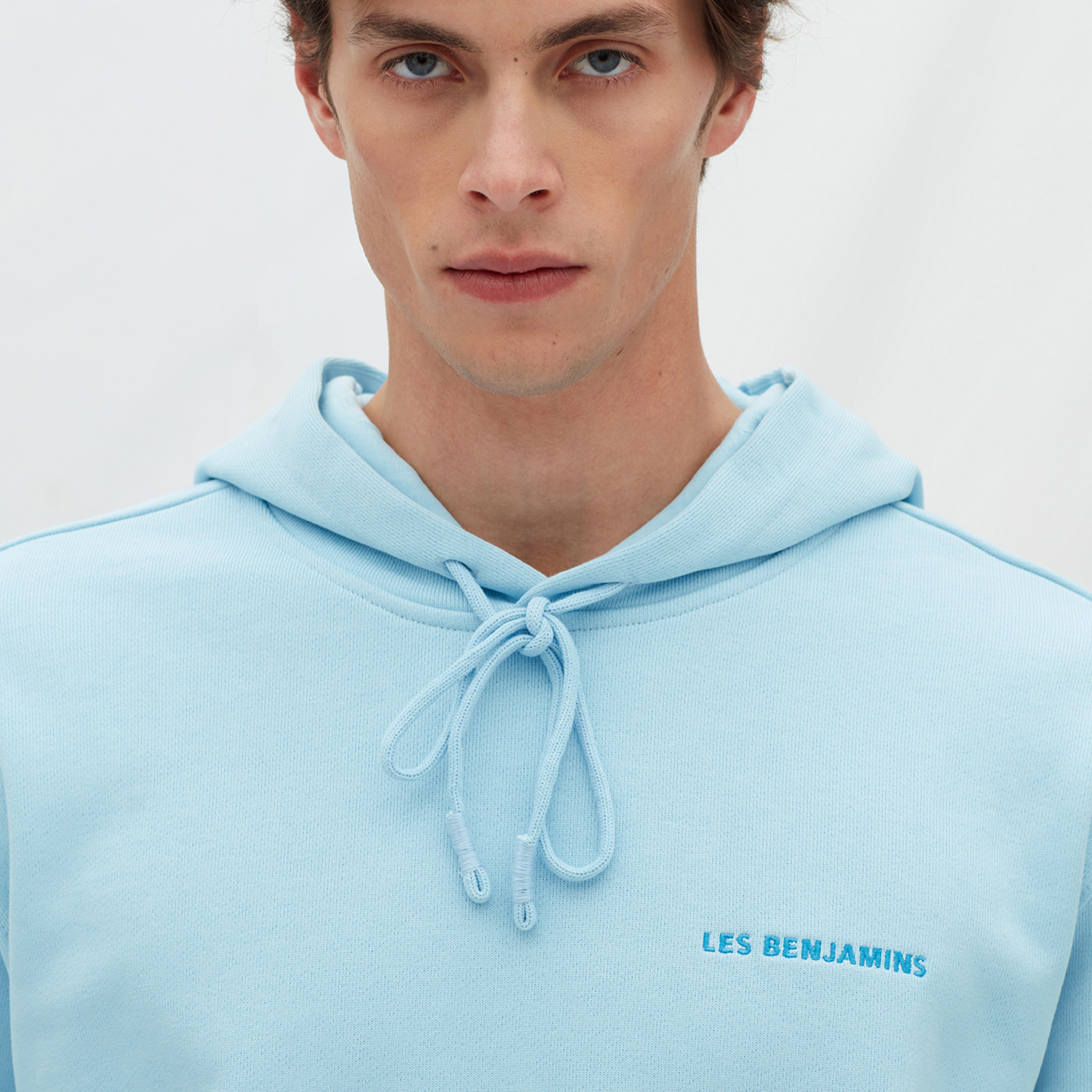 Les Benjamins Essentials Erkek Mavi Hoodie