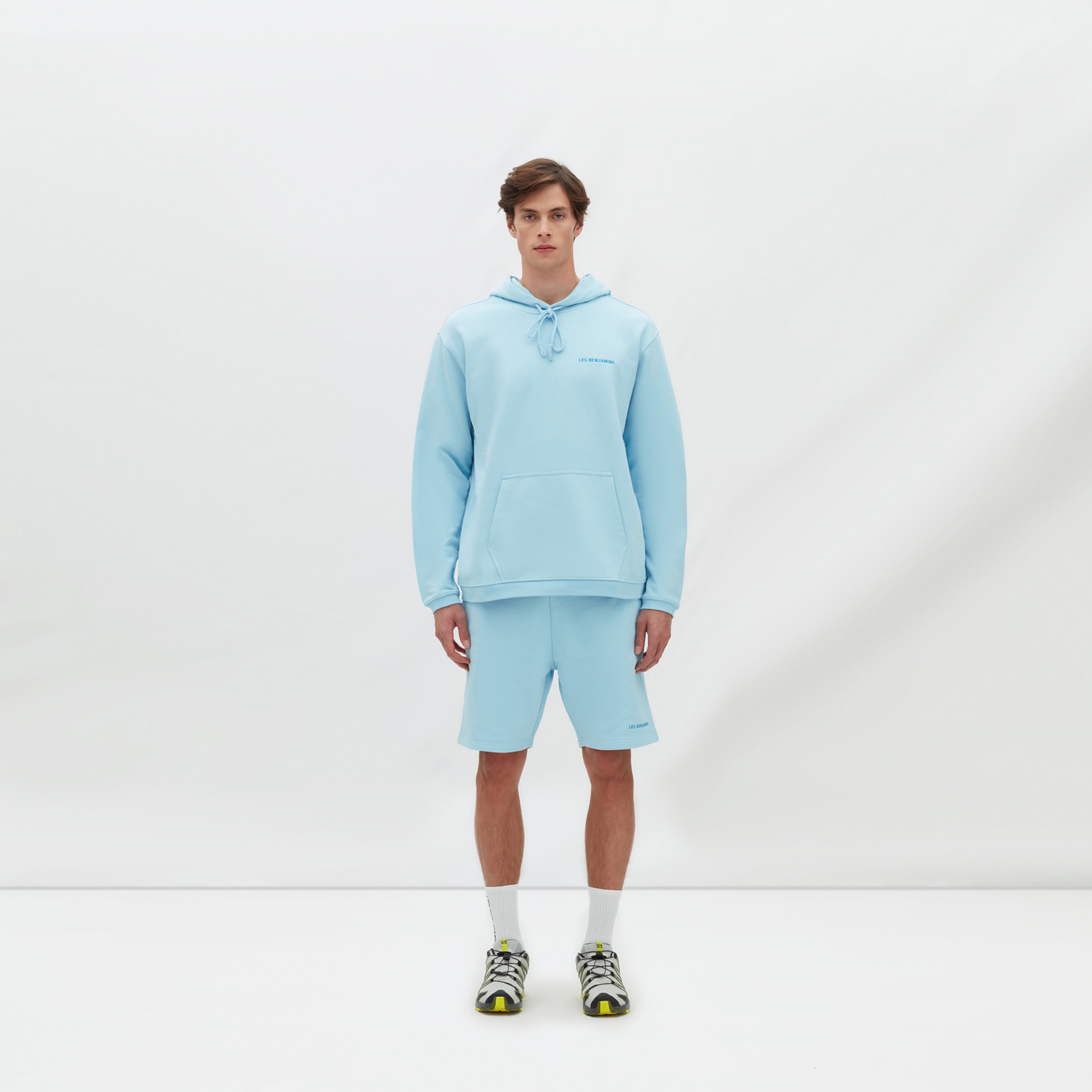 Les Benjamins Essentials Erkek Mavi Hoodie