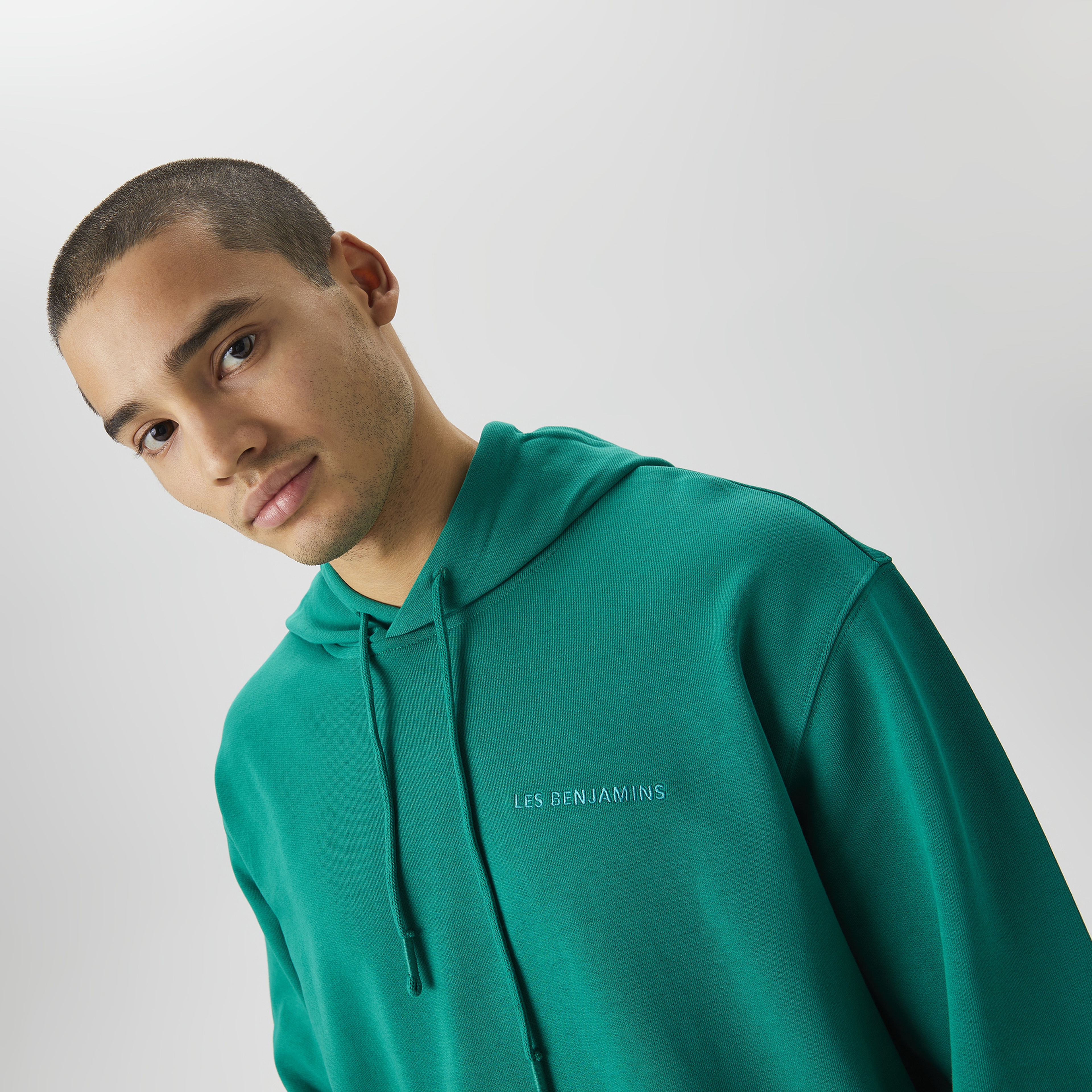 Les Benjamins Essentials Erkek Yeşil Hoodie