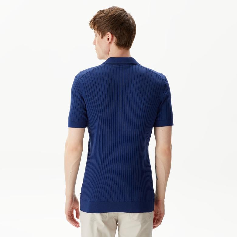 Nautica Erkek Mavi Classic Fit Kısa Kollu Kazak