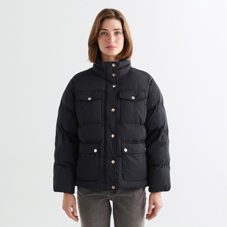 GANT Kadın Siyah Dik Yaka Mont