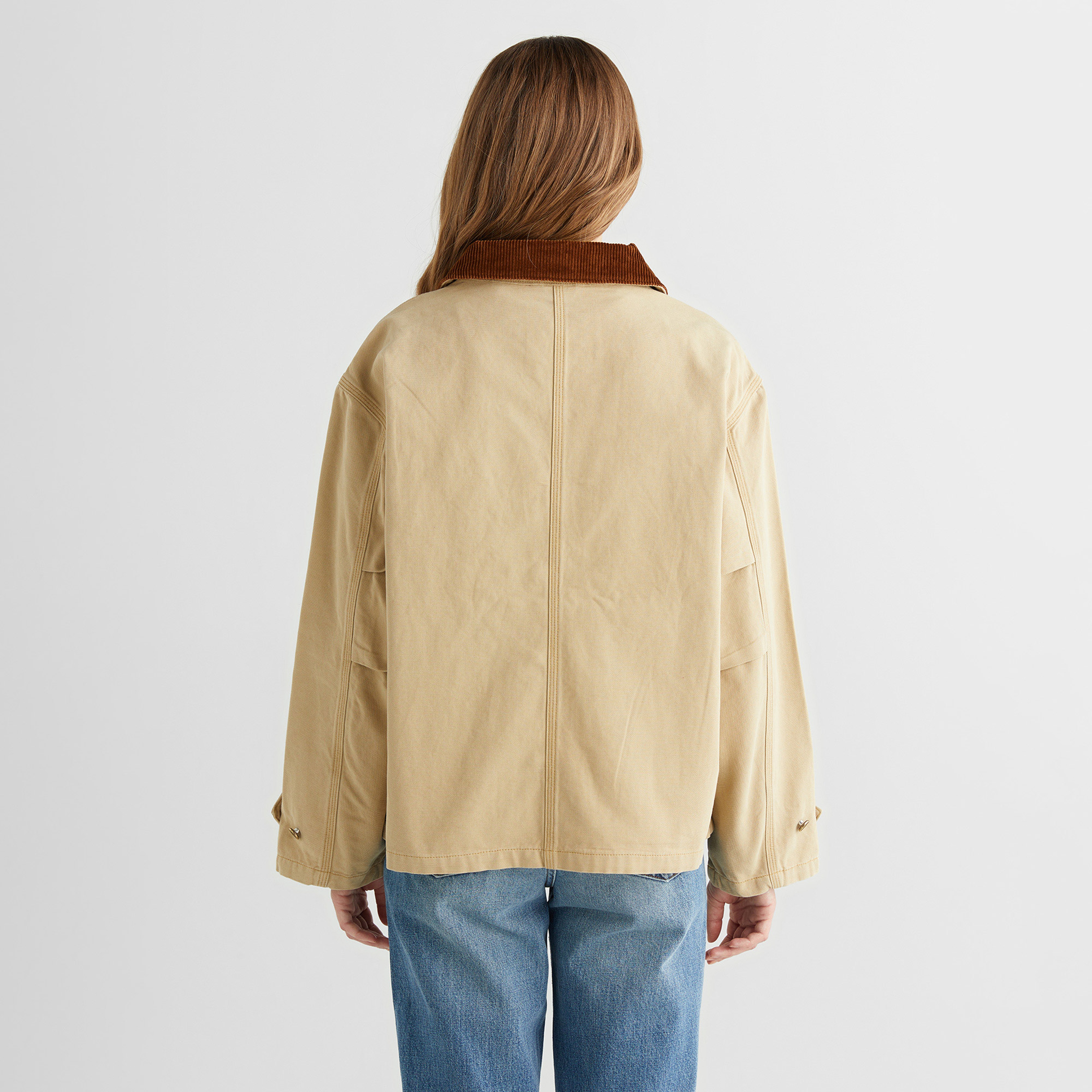 GANT Kadın Bej Relaxed Fit Klasik Yaka Ceket