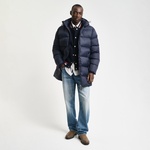 GANT Erkek Lacivert Kapüşonlu Mont